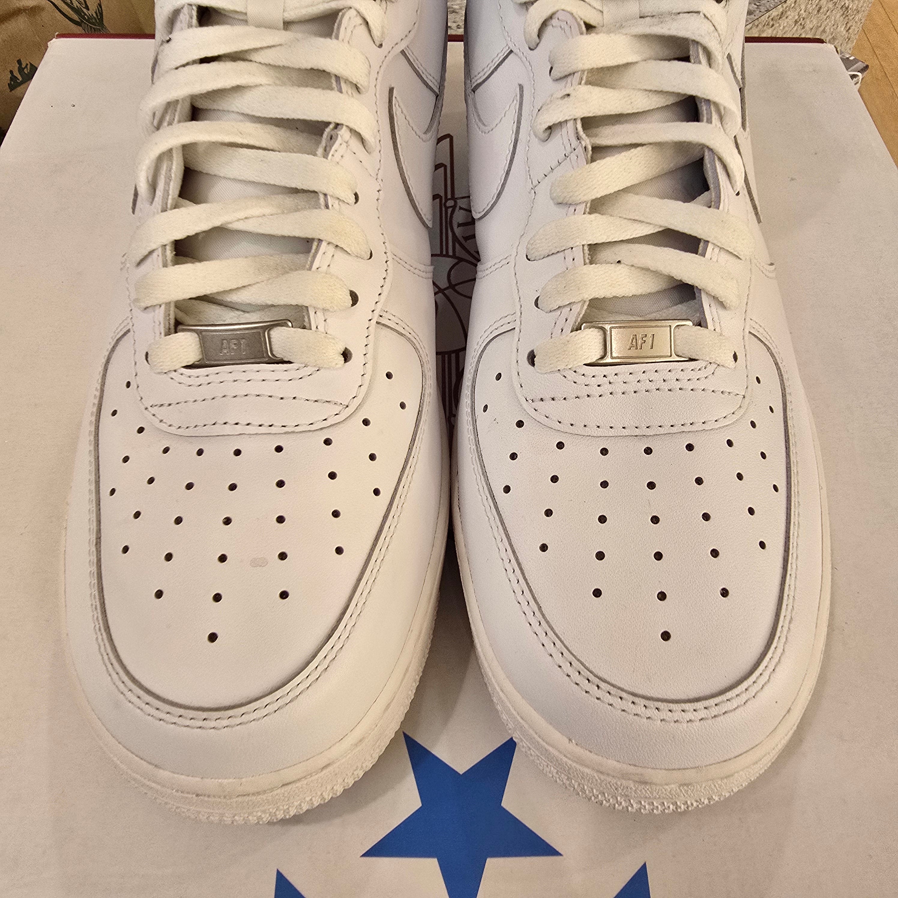 Nike Air Force 1 High 07 Triple White SZ 12 USED