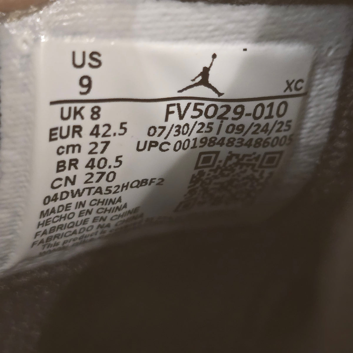 Jordan 4 Retro Black Cat (2025) SZ 9