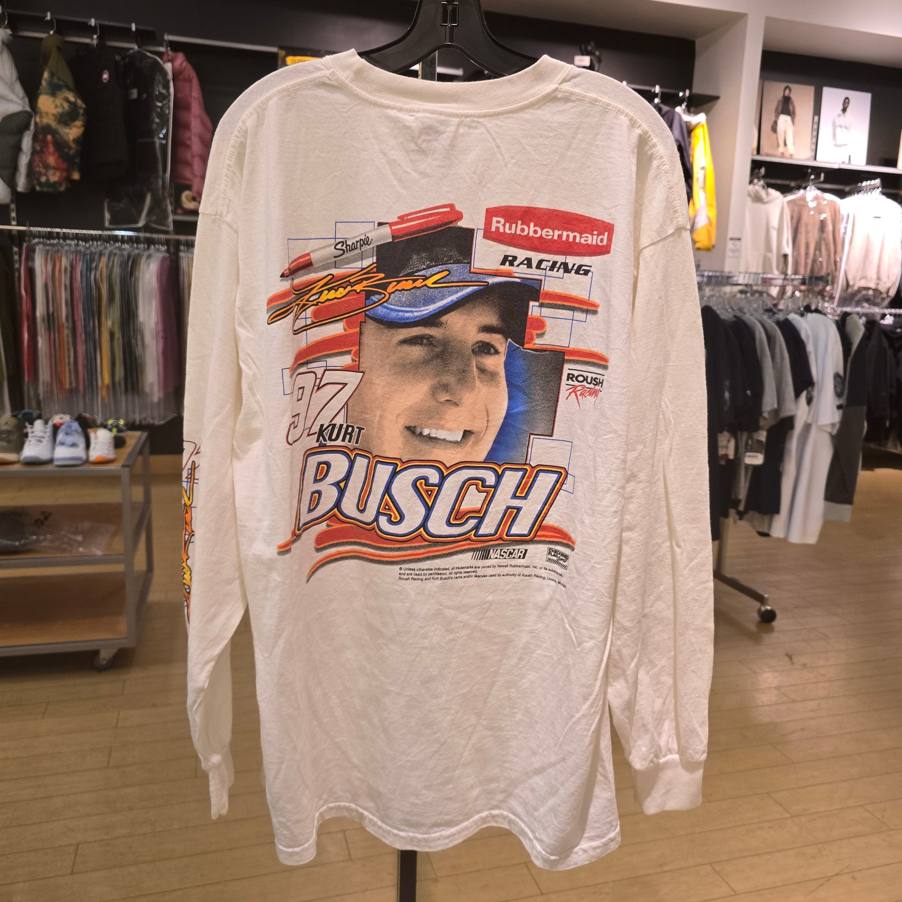 Y2K Kurt Busch Sharpie Nascar Tee L/S Size XL