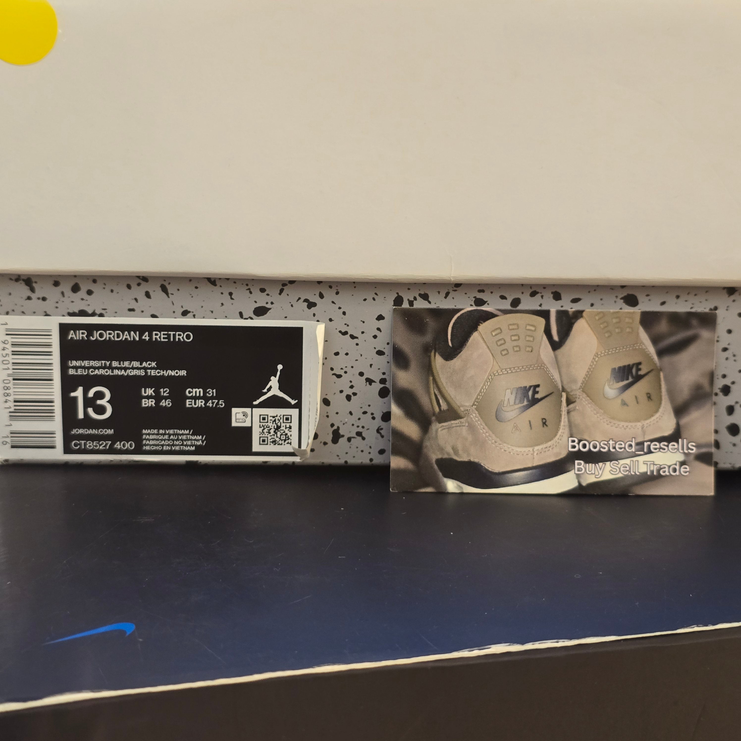 Jordan 4 Retro University Blue SZ 13 USED