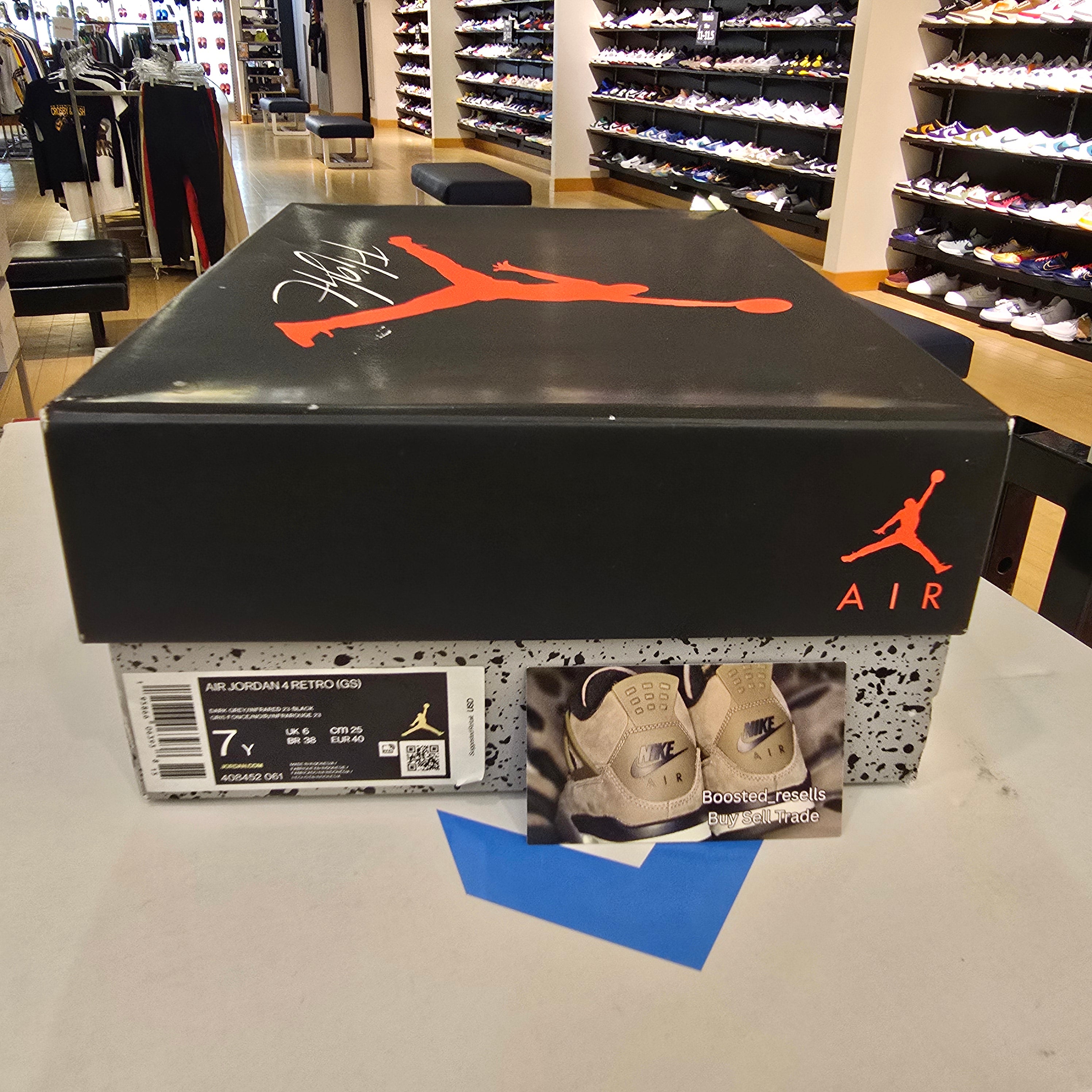Jordan 4 Retro Infrared (GS) SZ 7Y USED