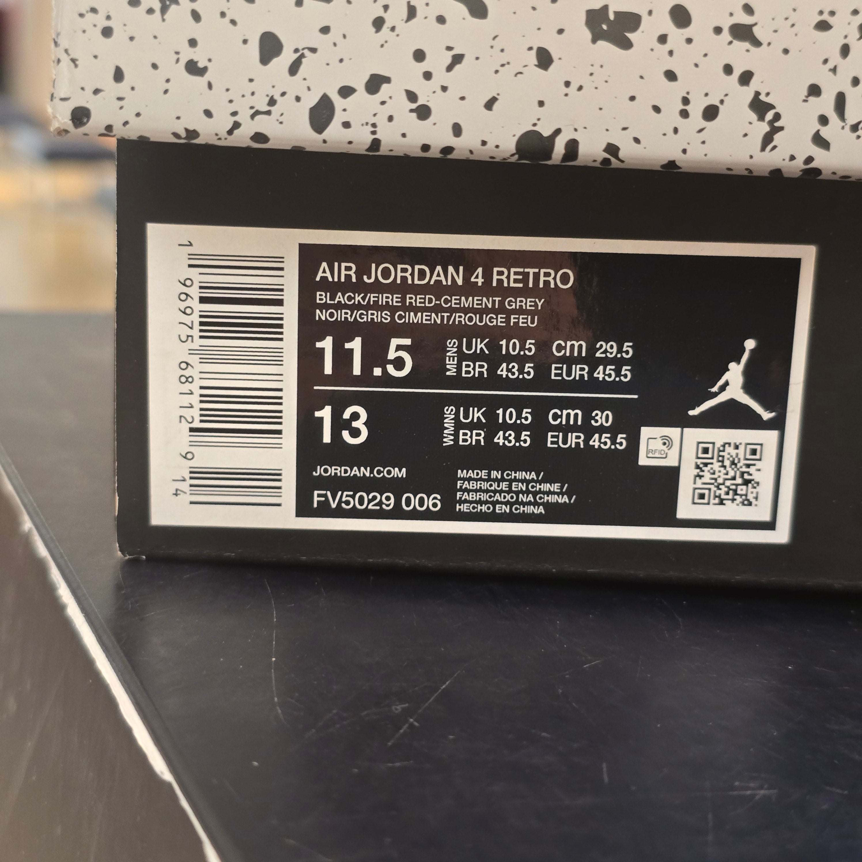 Jordan 4 Retro Bred Reimagined SZ 11.5 USED