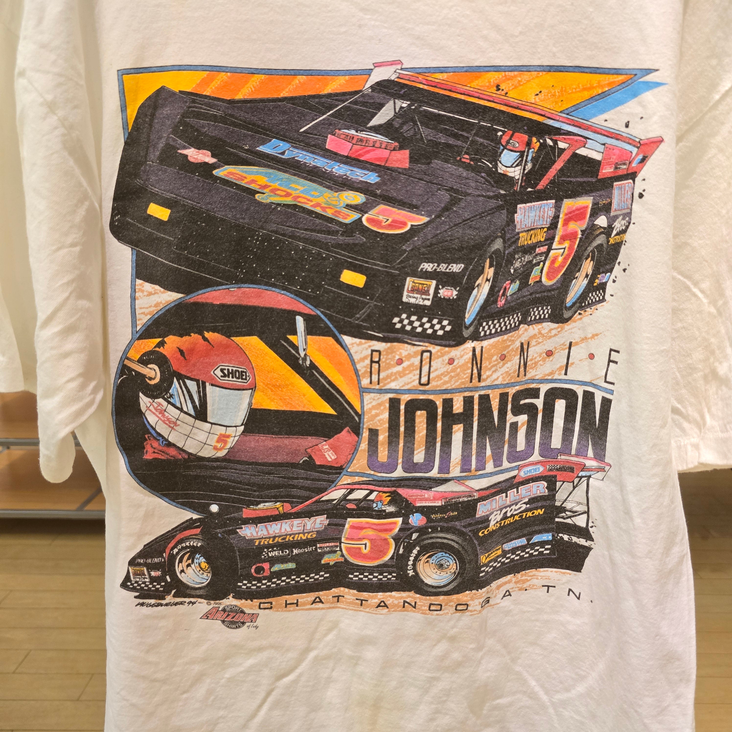 90s Ronnie Johnson Dirt Track Tee White Size XL