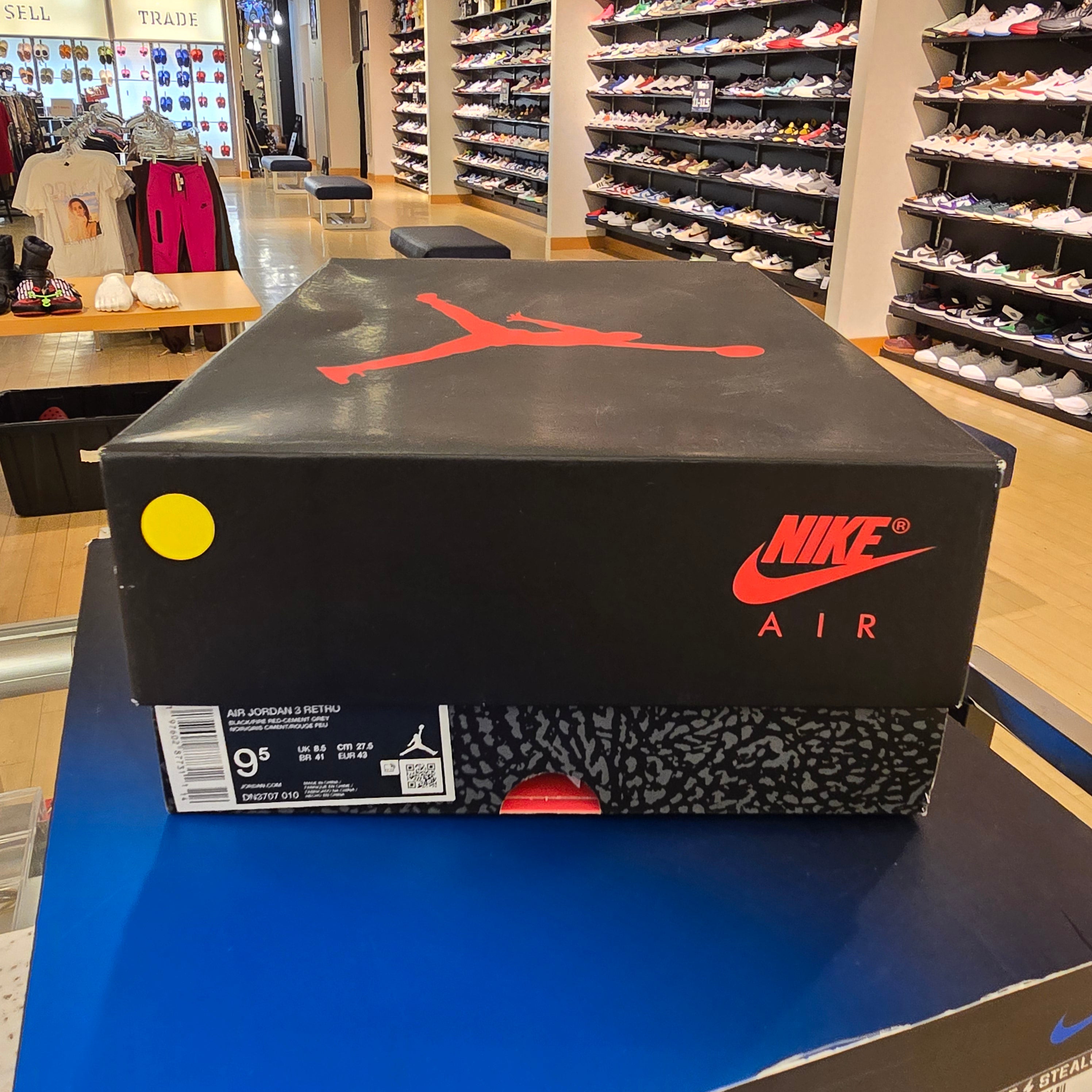 Jordan 3 Retro OG Black Cement (2024) SZ 9.5 USED