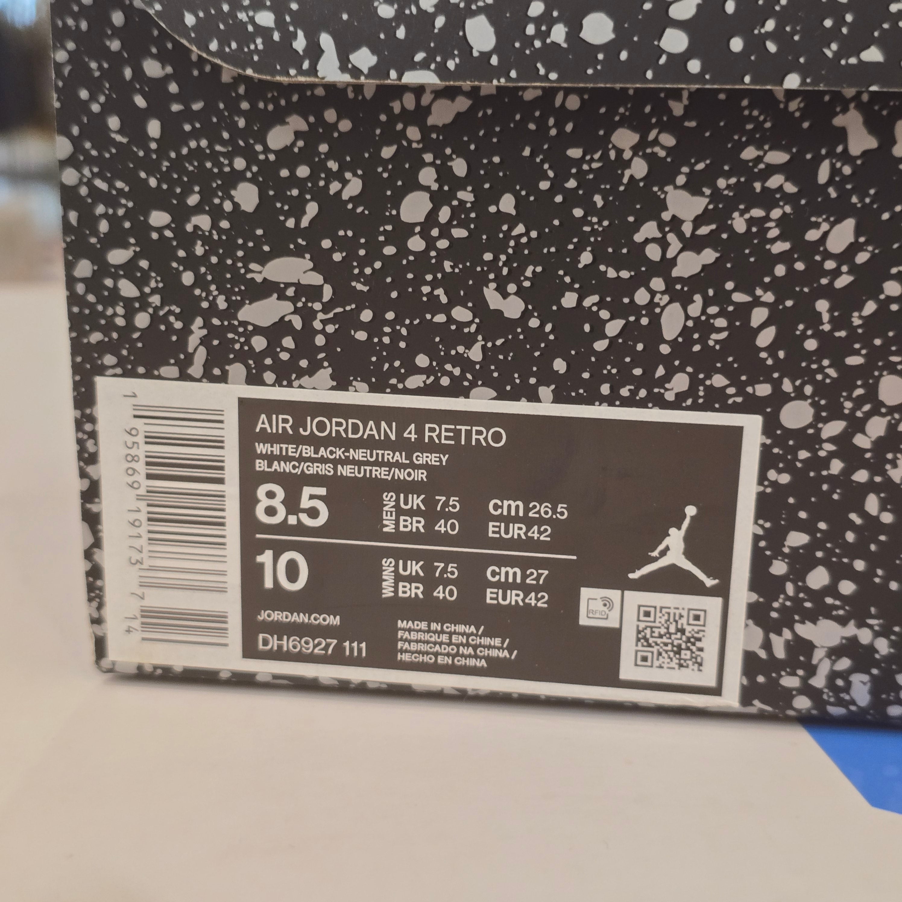 Jordan 4 Retro Military Black SZ 8.5 USED