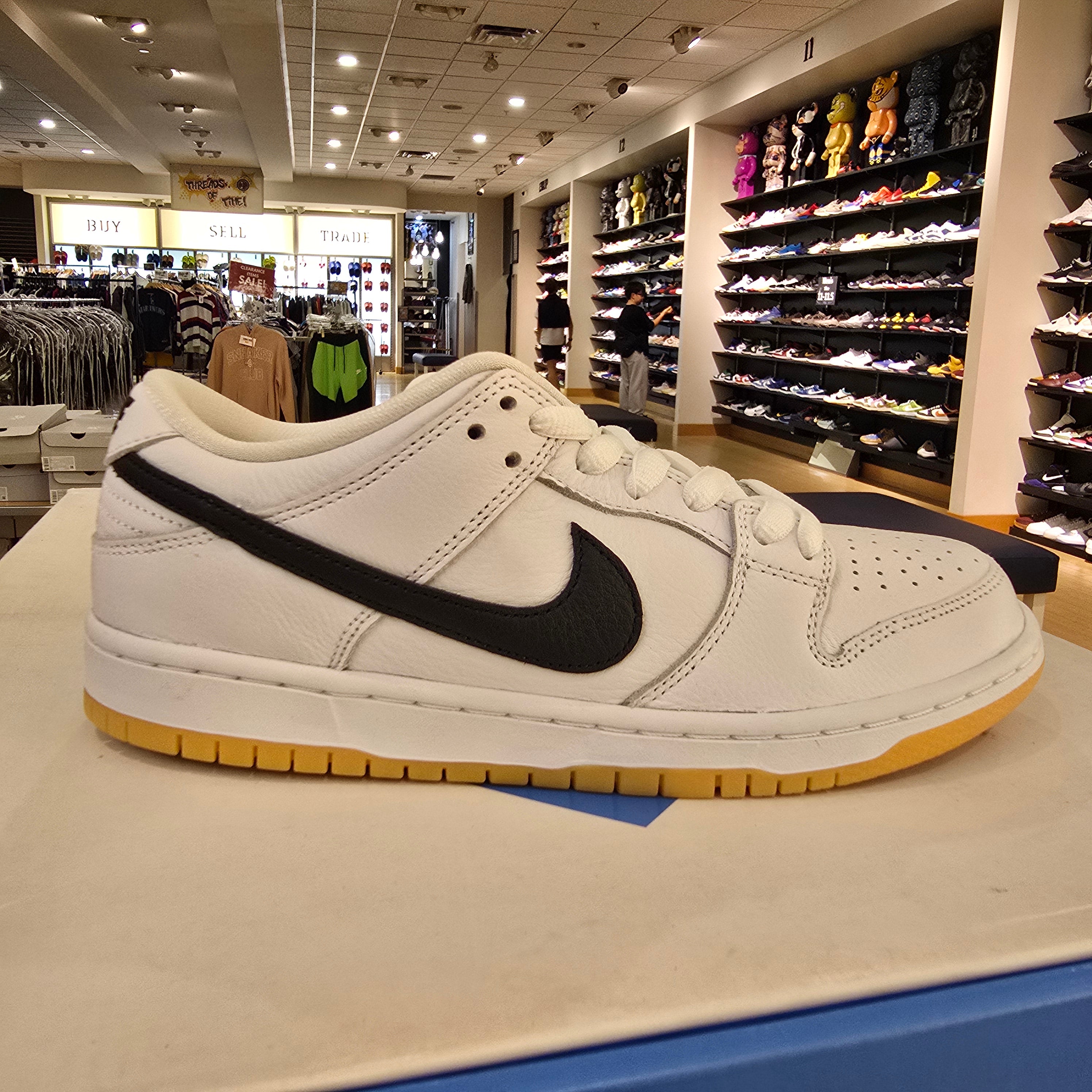 Nike SB Dunk Low Pro White Gum SZ 7.5
