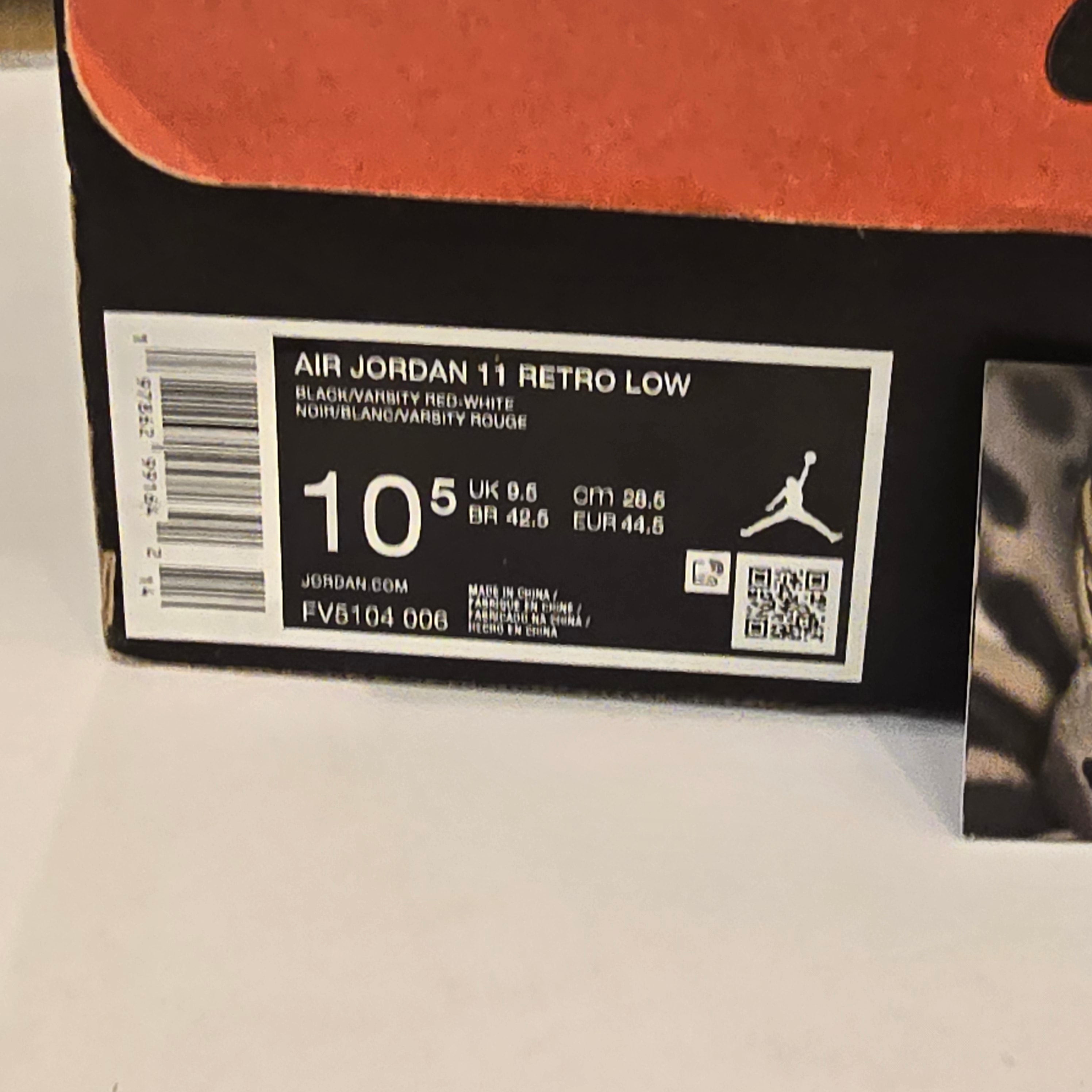 Jordan 11 Retro Low Bred (2025) SZ 10.5 USED