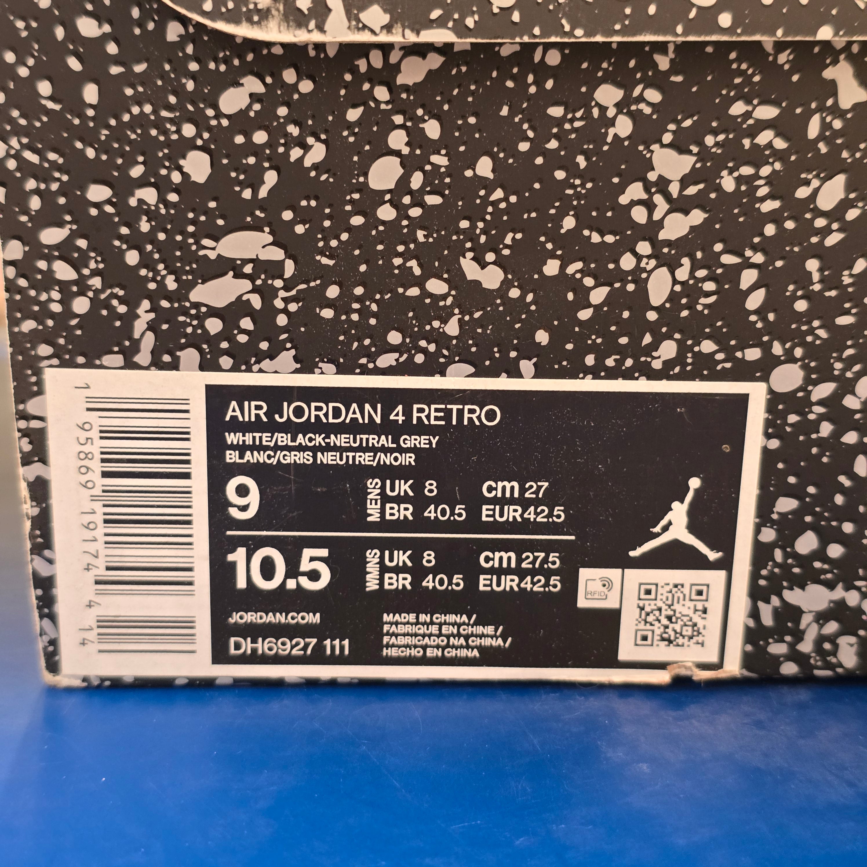 Jordan 4 Retro Military Black SZ 9 USED