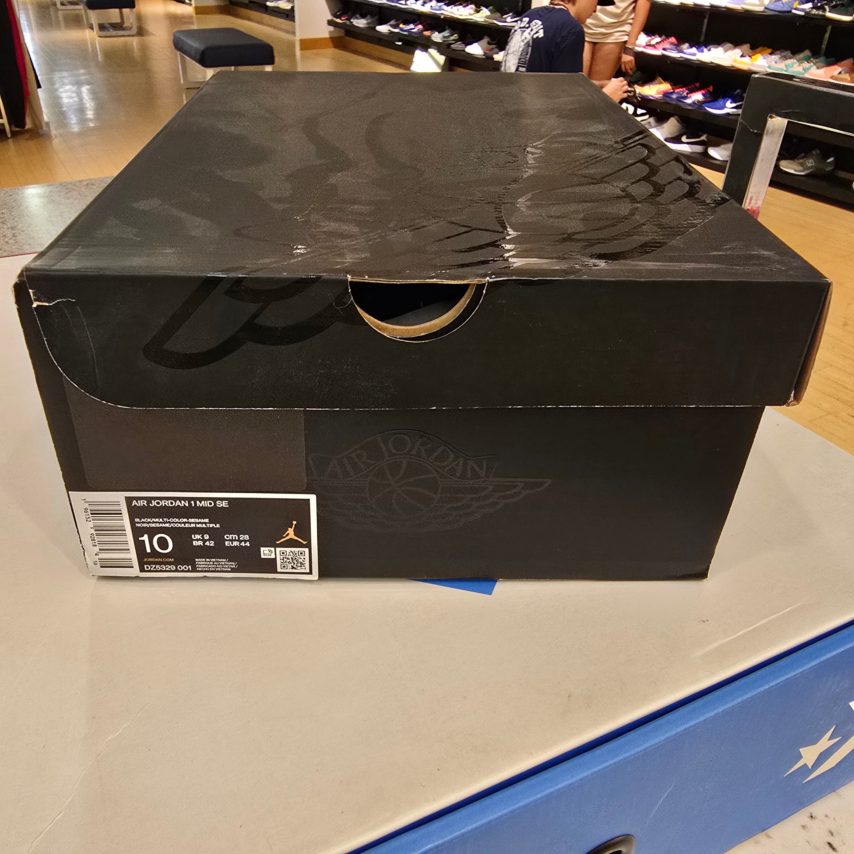Air Jordan 1 Mid Tartan Swoosh SZ 10 DEFECT