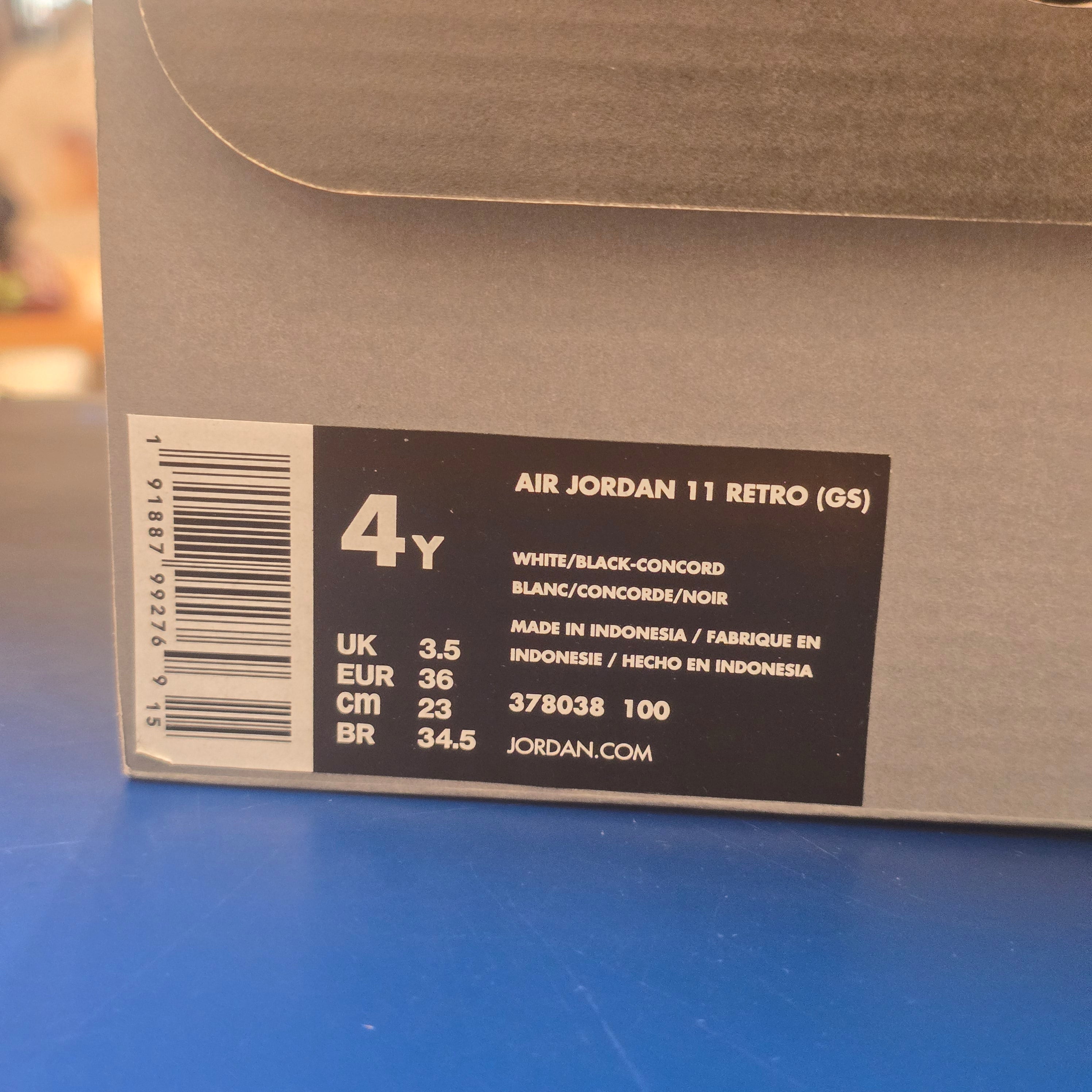 Jordan 11 Retro Concord (2018) (GS) SZ 4Y