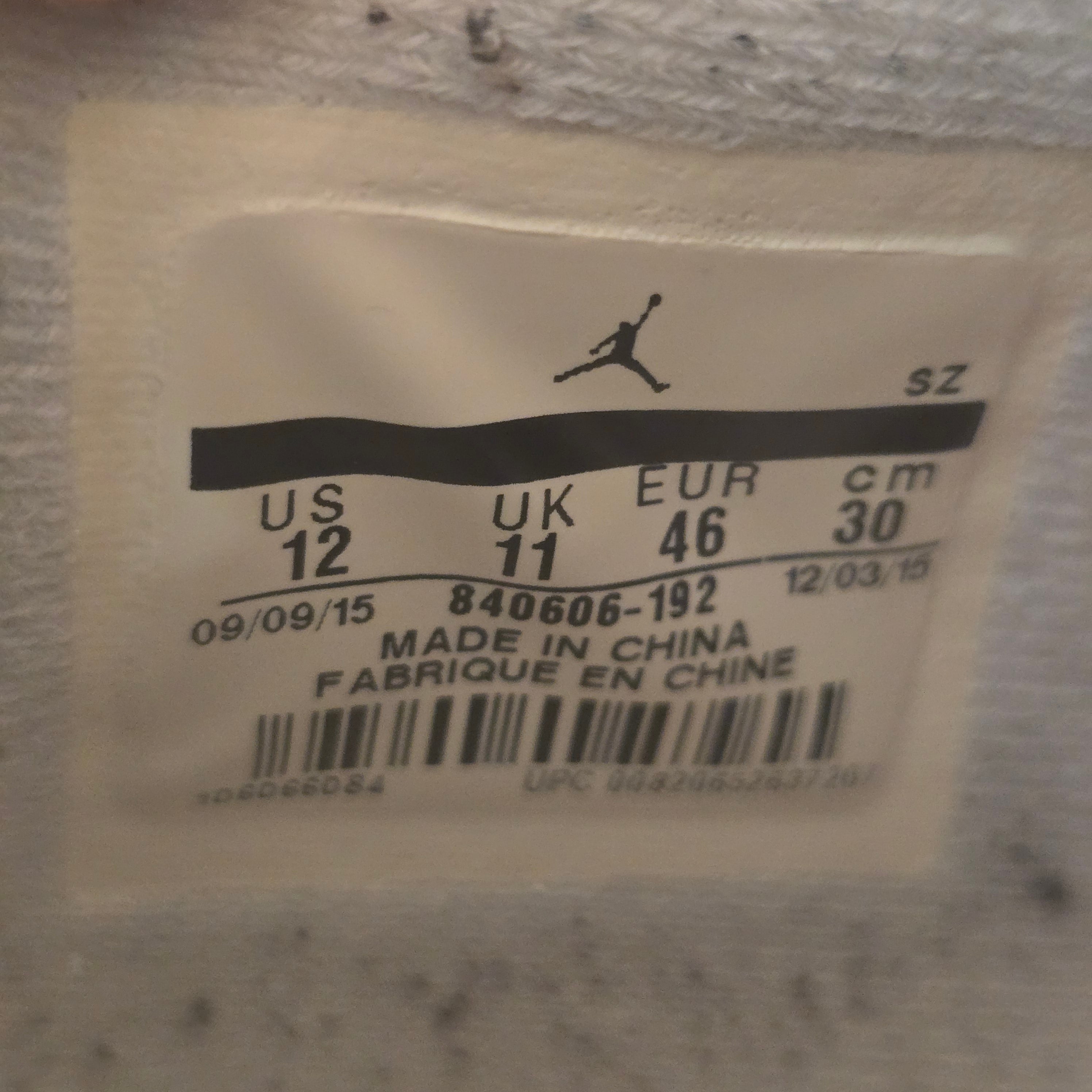Jordan 4 Retro White Cement (2016) SZ 12 USED NO BOX