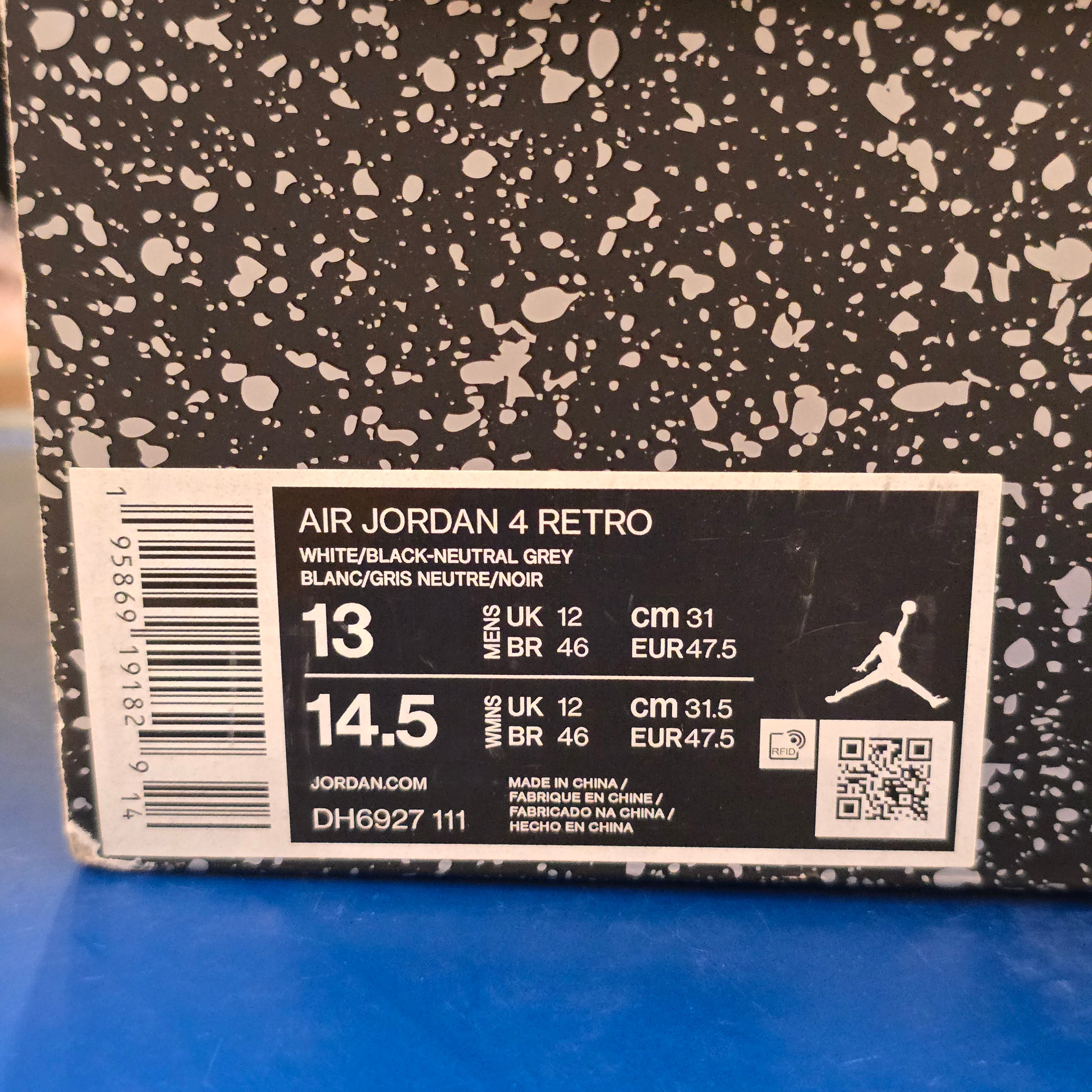 Jordan 4 Retro Military Black SZ 13 USED