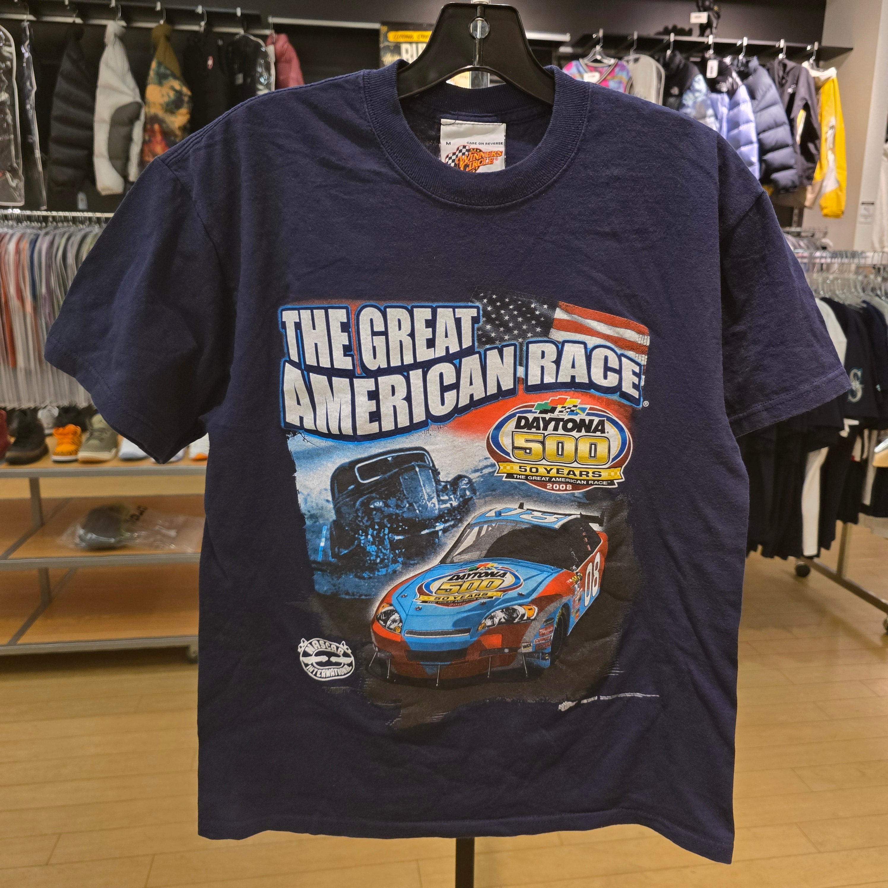 2008 Daytona 500 50th Anniversary Tee Navy Size Medium