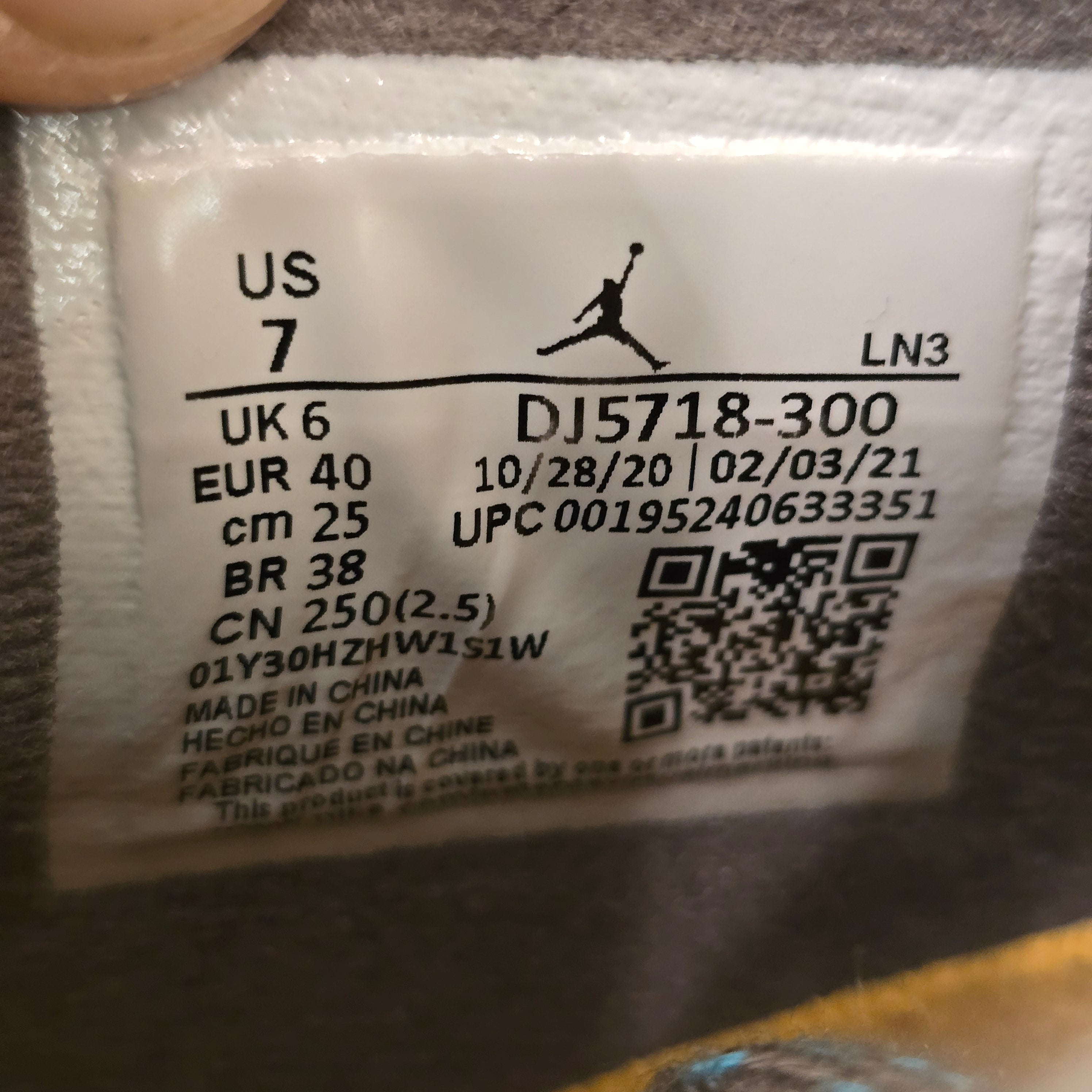 Jordan 4 Retro SP 30th Anniversary Union Desert Moss SZ 7 USED REP BOX