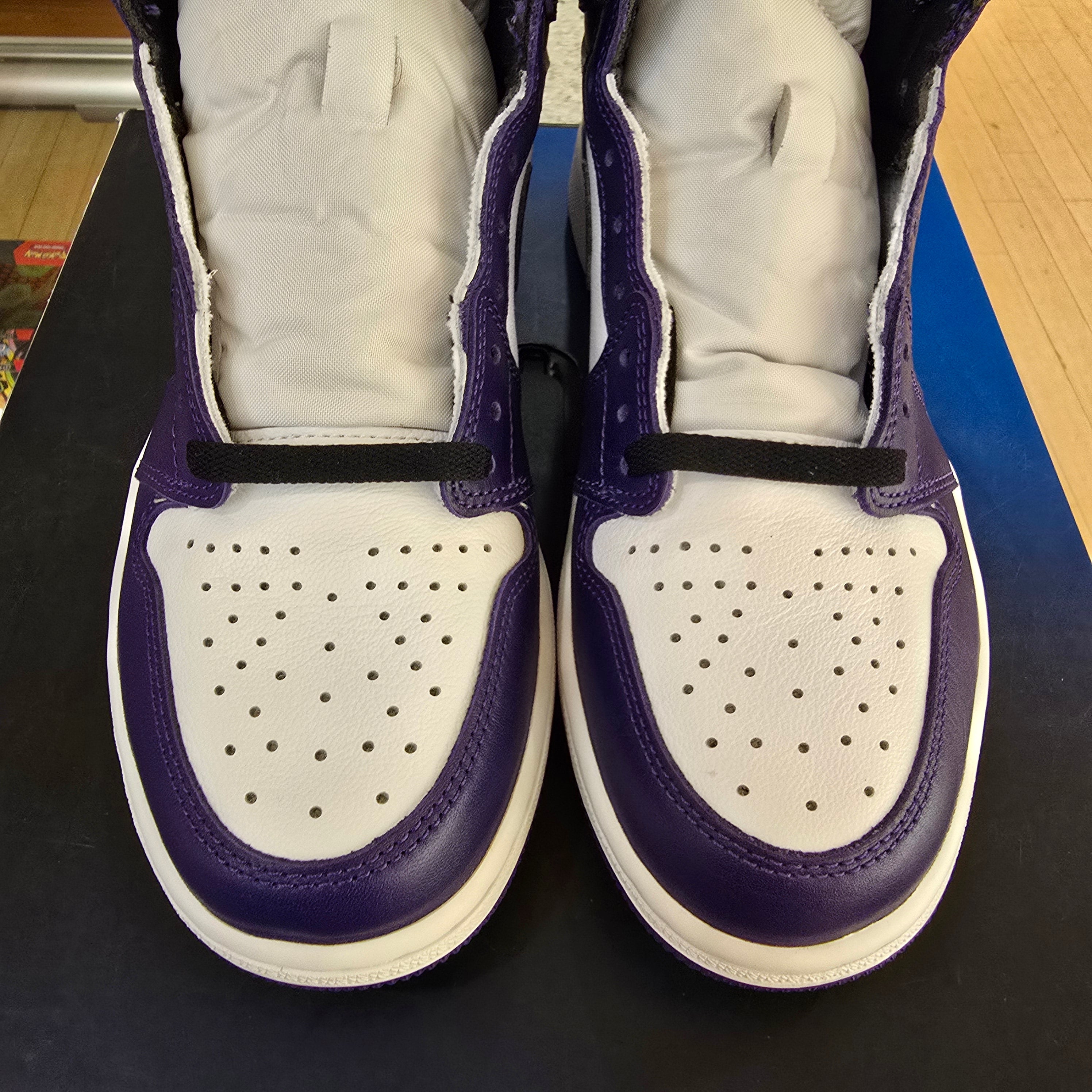 Jordan 1 Retro High Court Purple White SZ 9.5