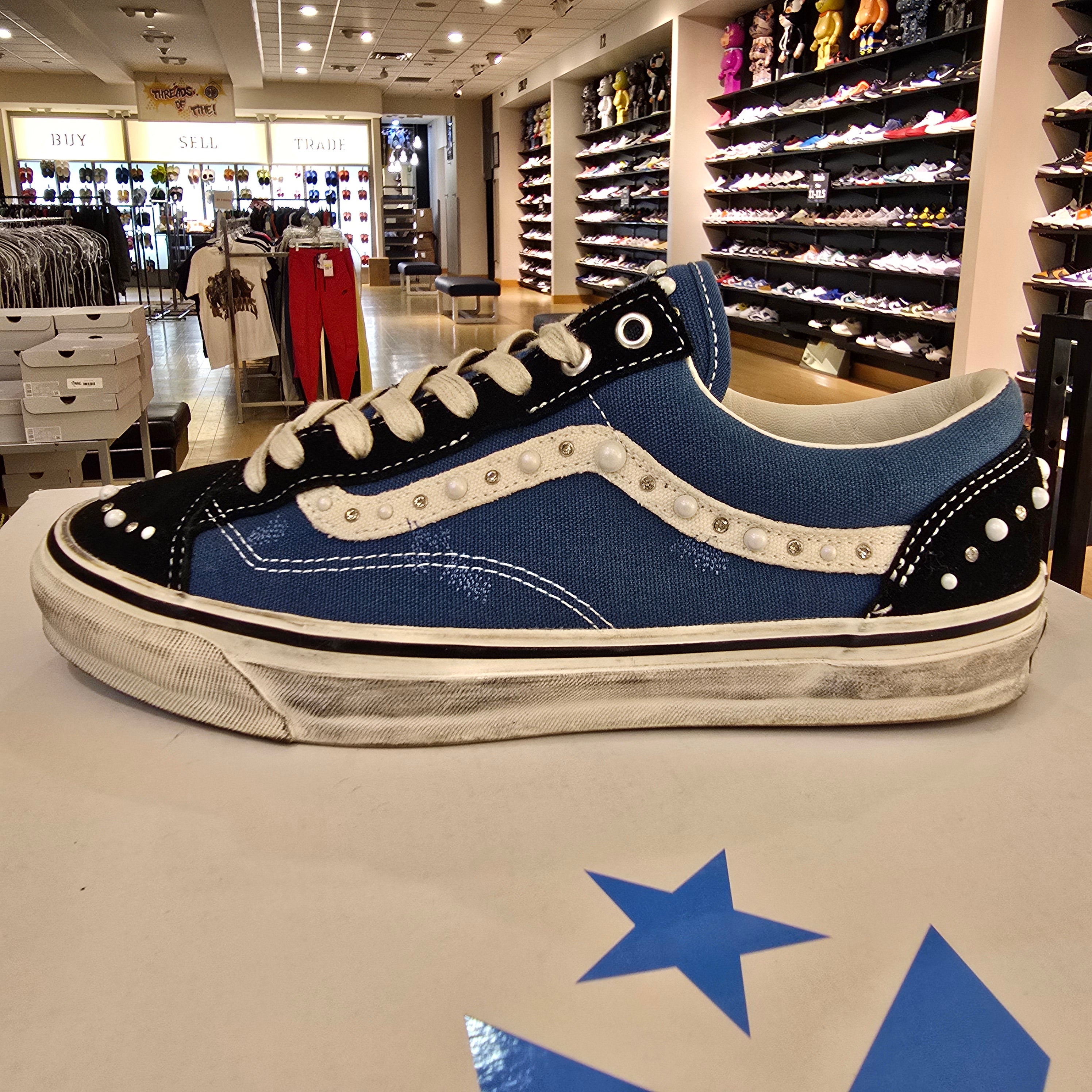 Vans LX Old Skool 36 Pearlized Pack Black Navy SZ 10.5 USED