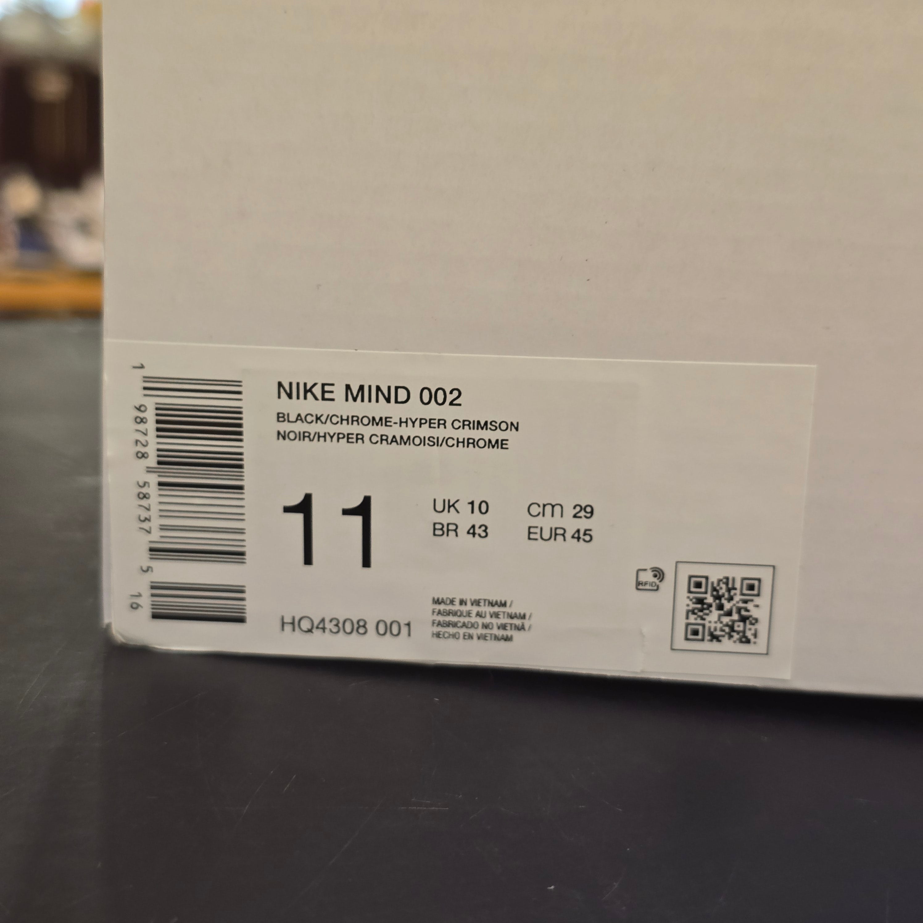 Nike Mind 002 Black Hyper Crimson SZ 11