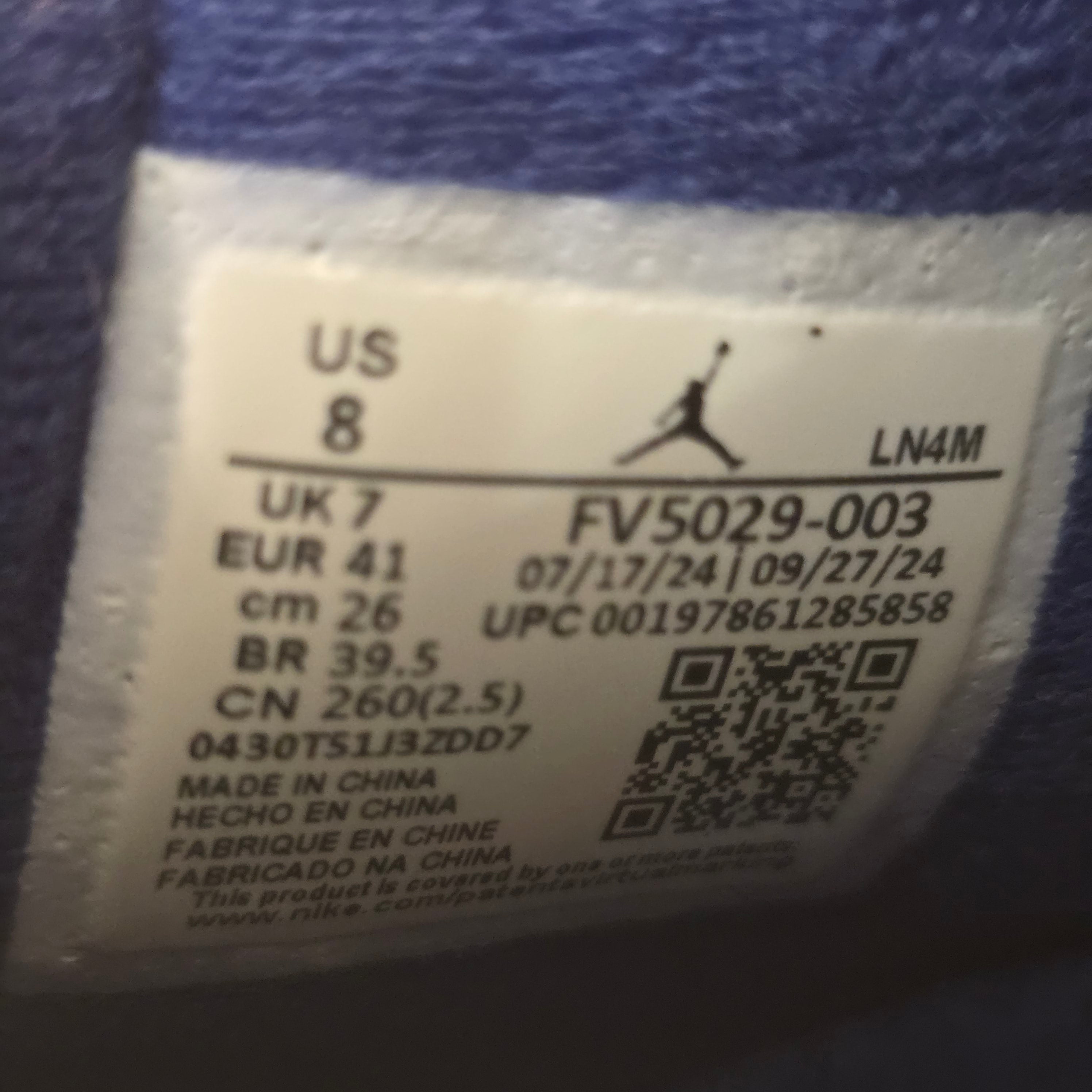 Jordan 4 Retro Rare Air (White Lettering) SZ 8