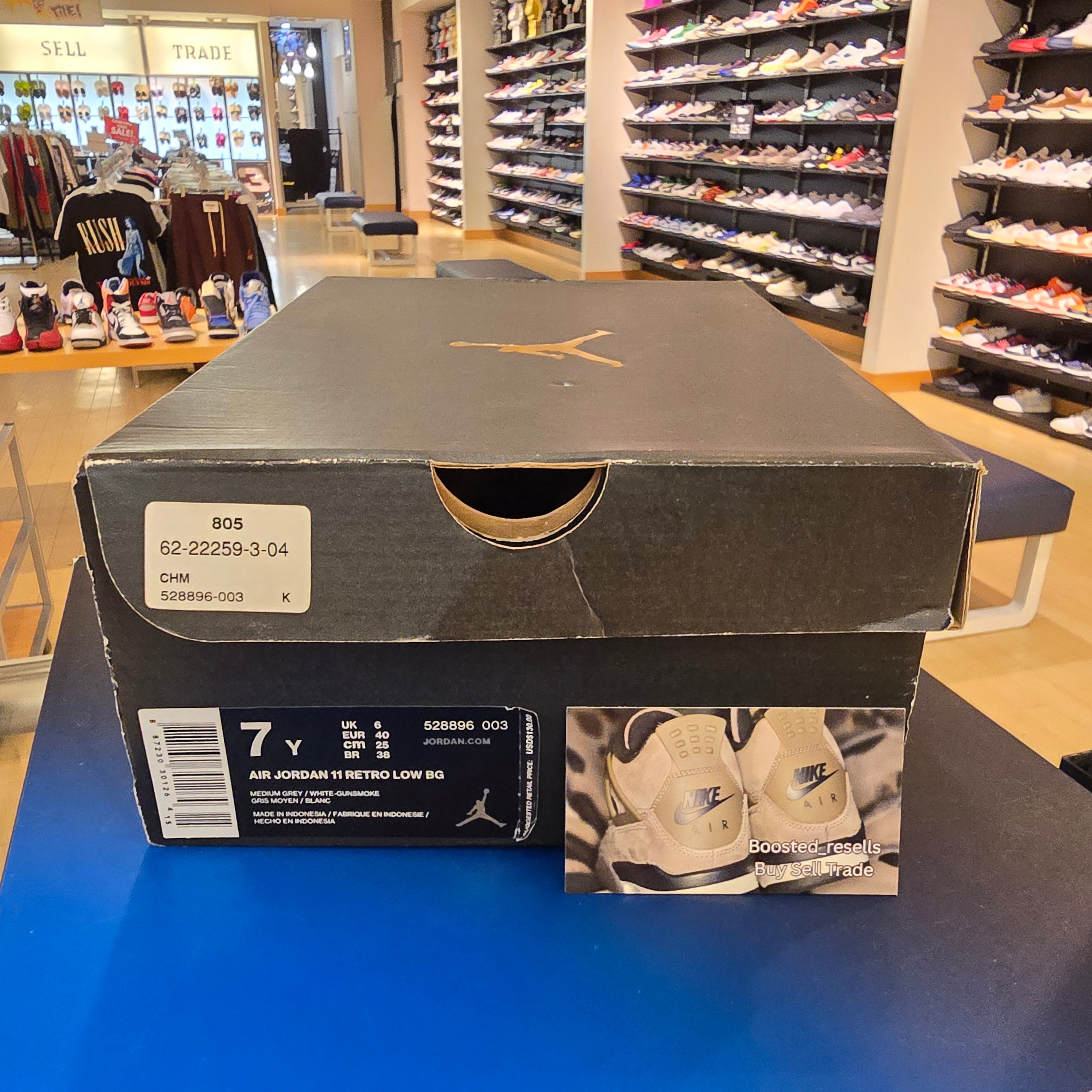 Jordan 11 Retro Low Cool Grey (GS) SZ 7Y
