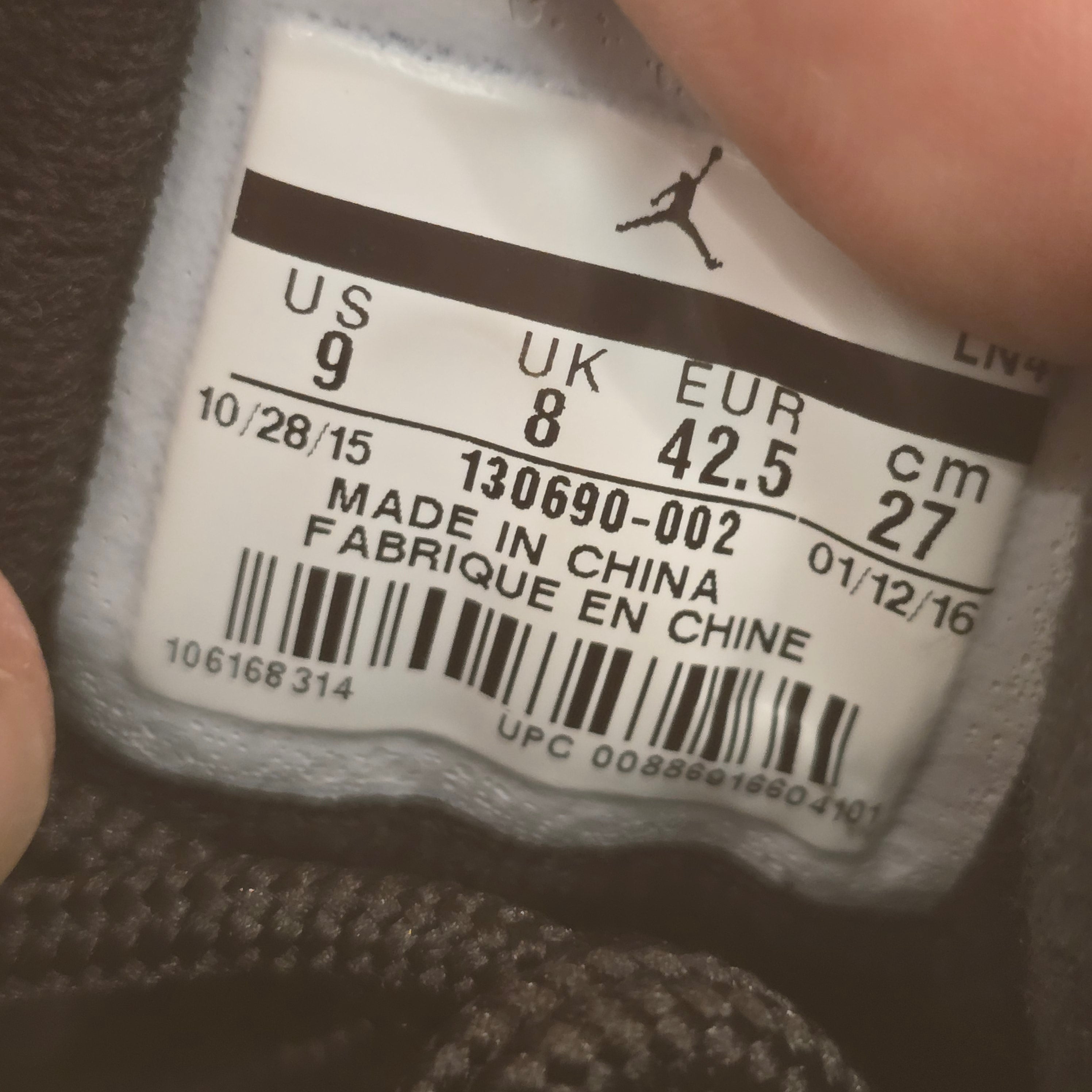Jordan 12 Retro Flu Game (2016) SZ 9