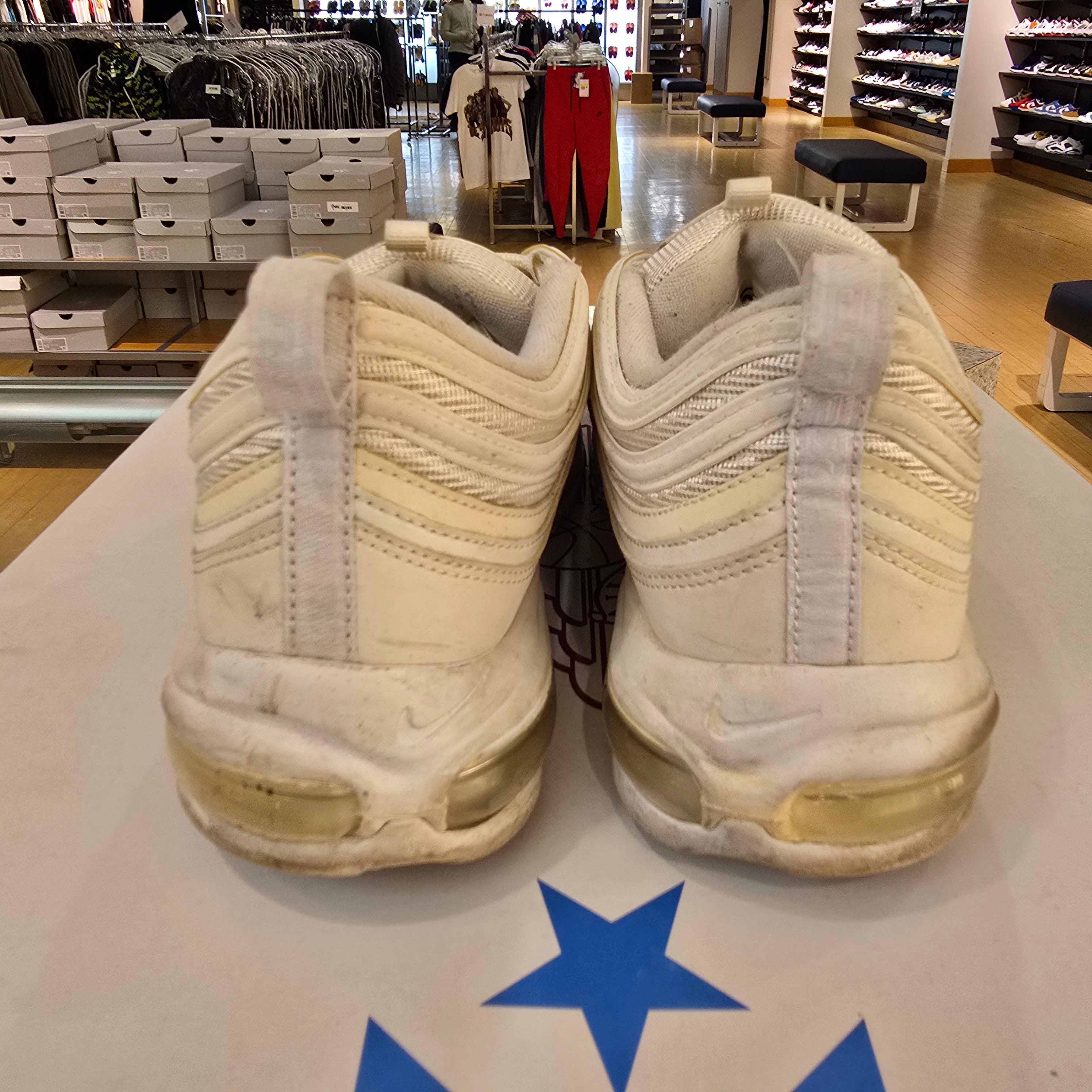 Nike Air Max 97 Triple White Wolf Grey SZ 12 USED NO BOX