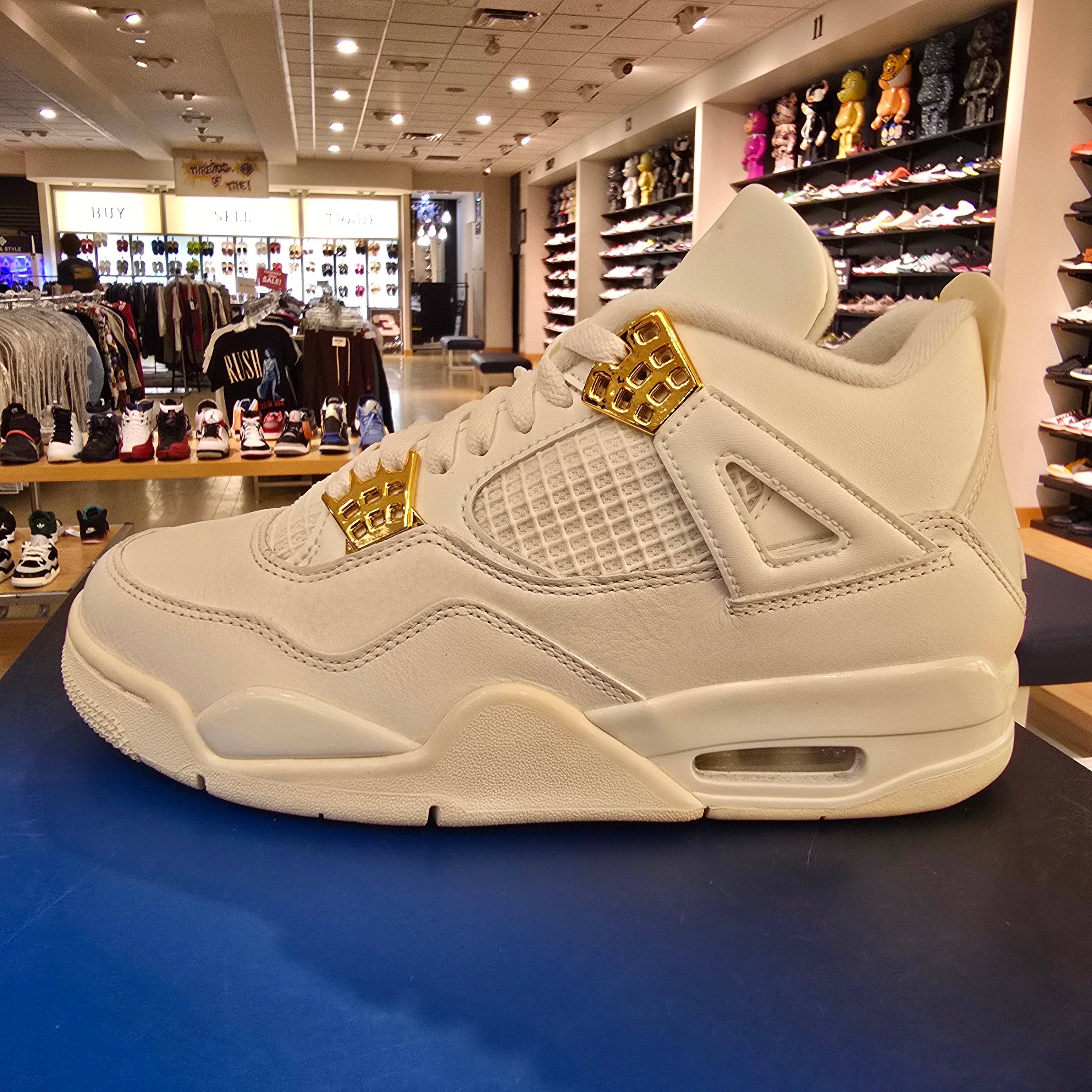 Jordan 4 Retro Metallic Gold (Women's) SZ 8.5/7M USED REP BOX