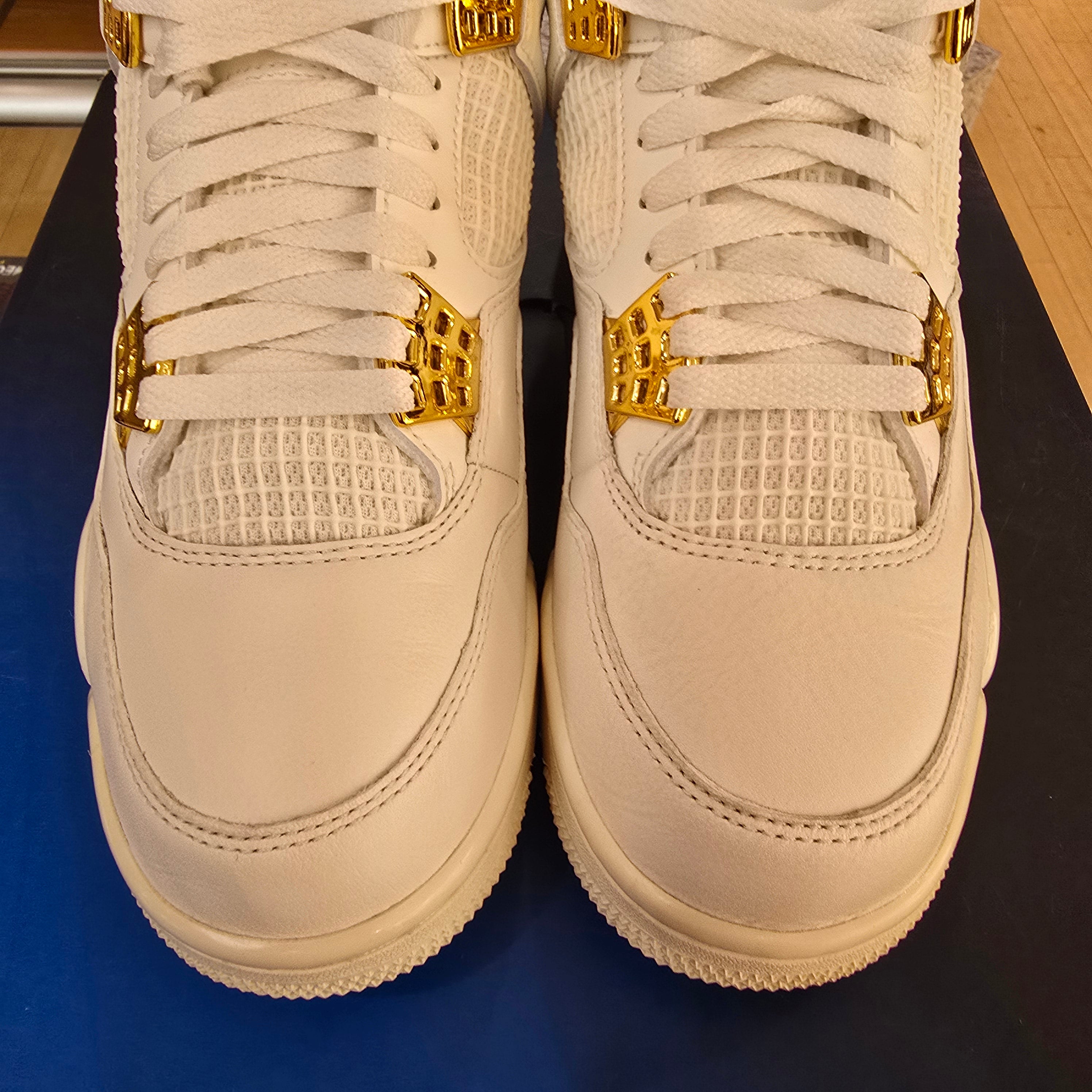 Jordan 4 Retro Metallic Gold (Women's) SZ 8.5/7M USED REP BOX