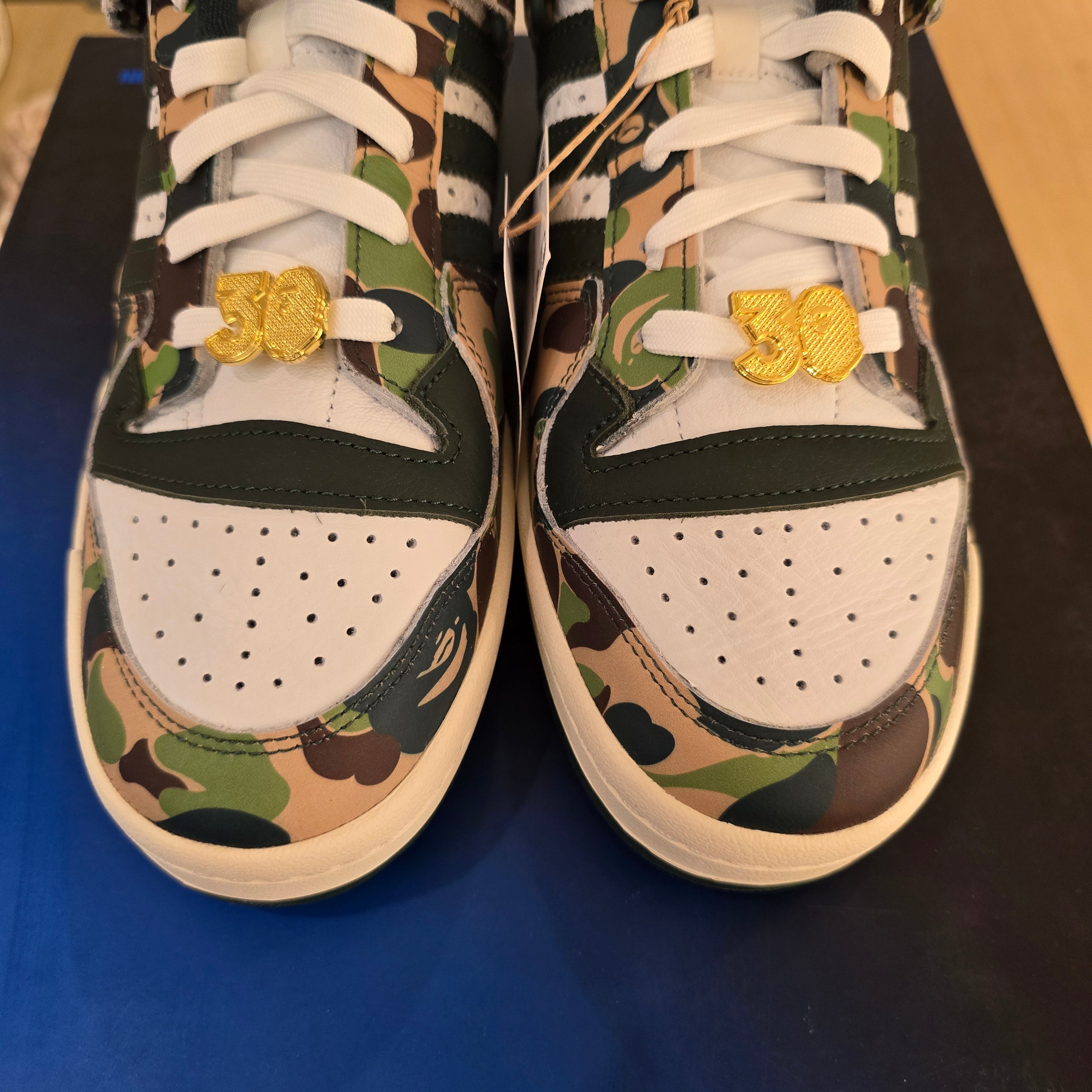 Adidas Forum 84 Low Bape 30th Anniversary Green Camo SZ 9.5