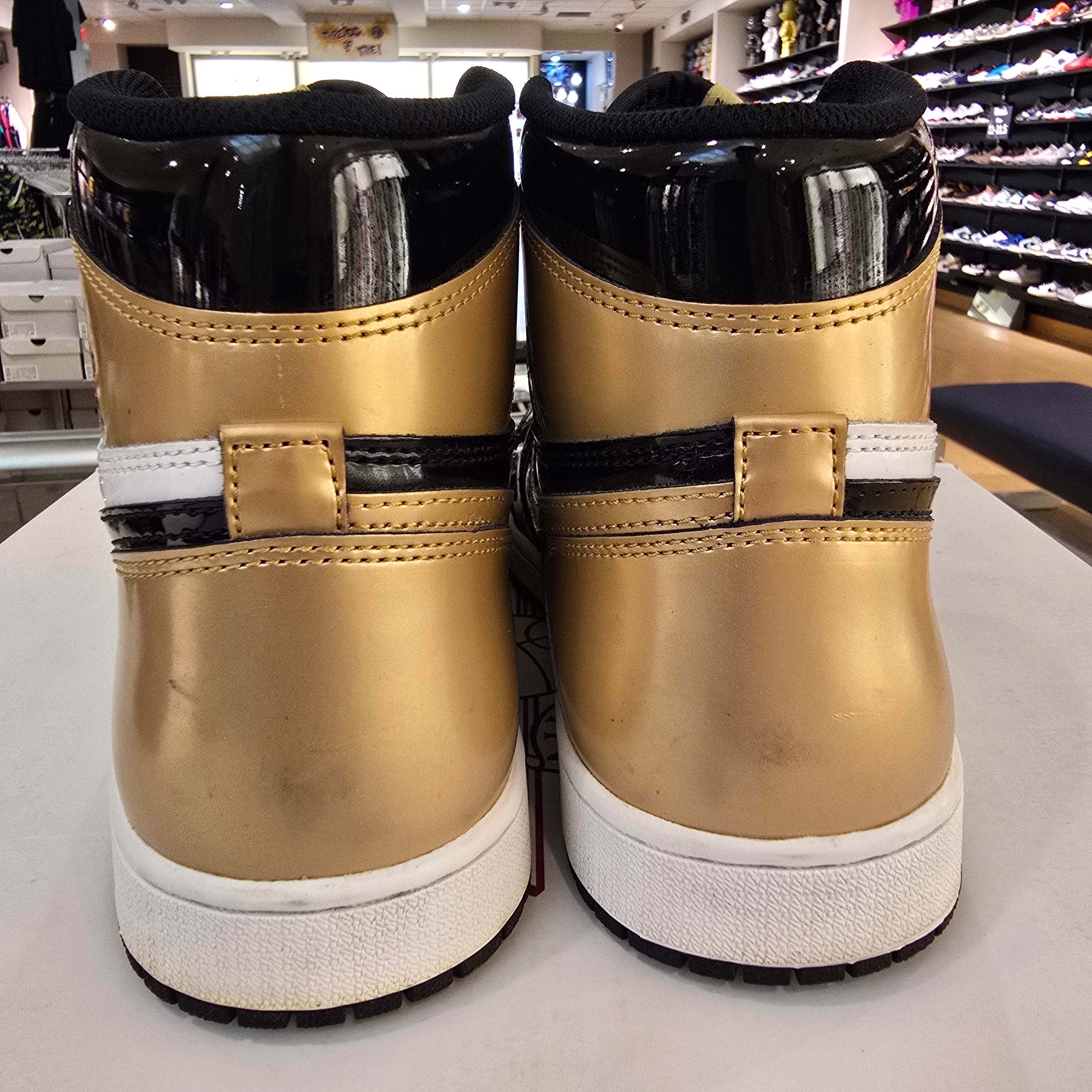 Jordan 1 Retro High NRG Patent Gold Toe SZ 9.5 USED