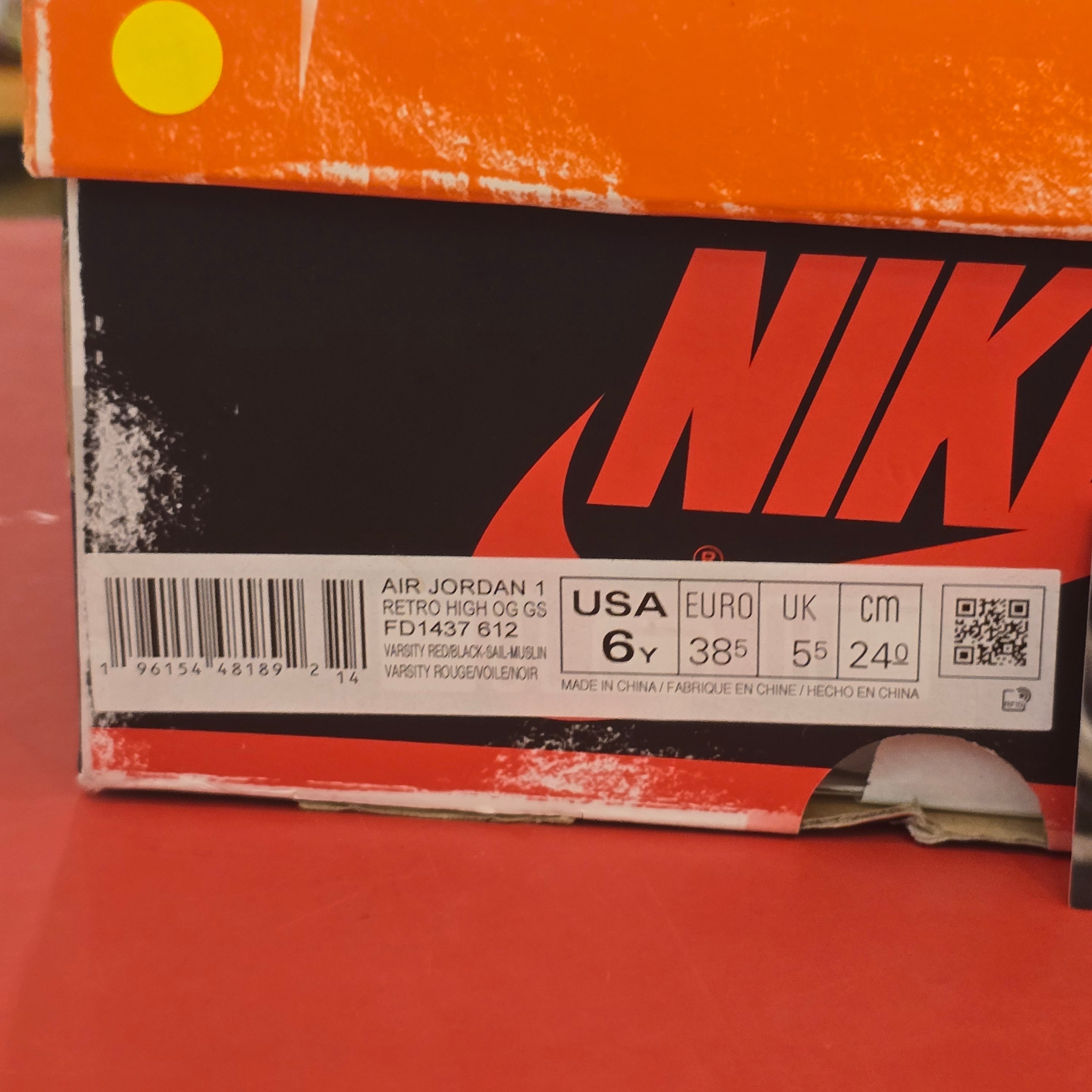 Jordan 1 Retro High OG Chicago Lost and Found (GS) SZ 6Y USED