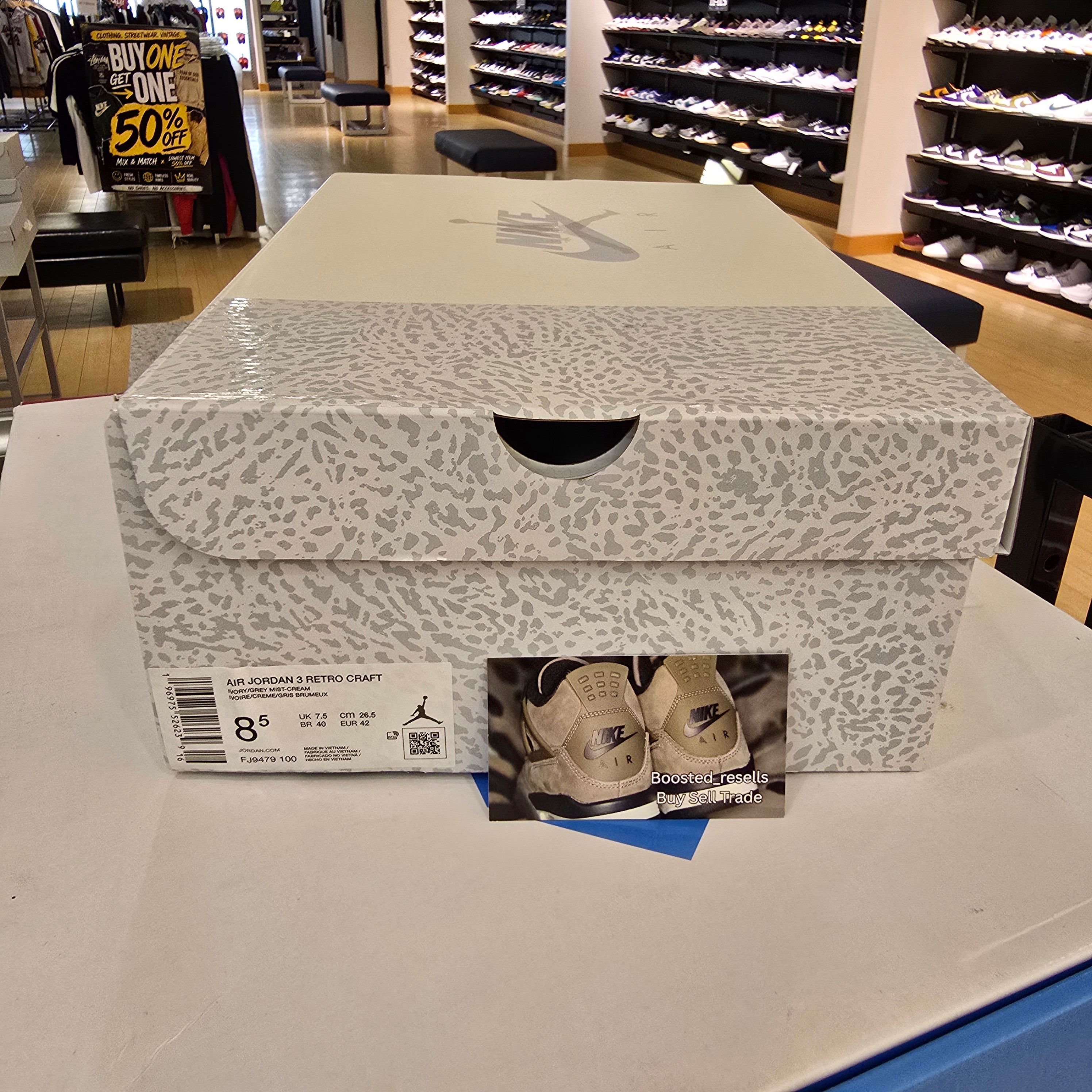 Jordan 3 Retro Craft Ivory SZ 8.5