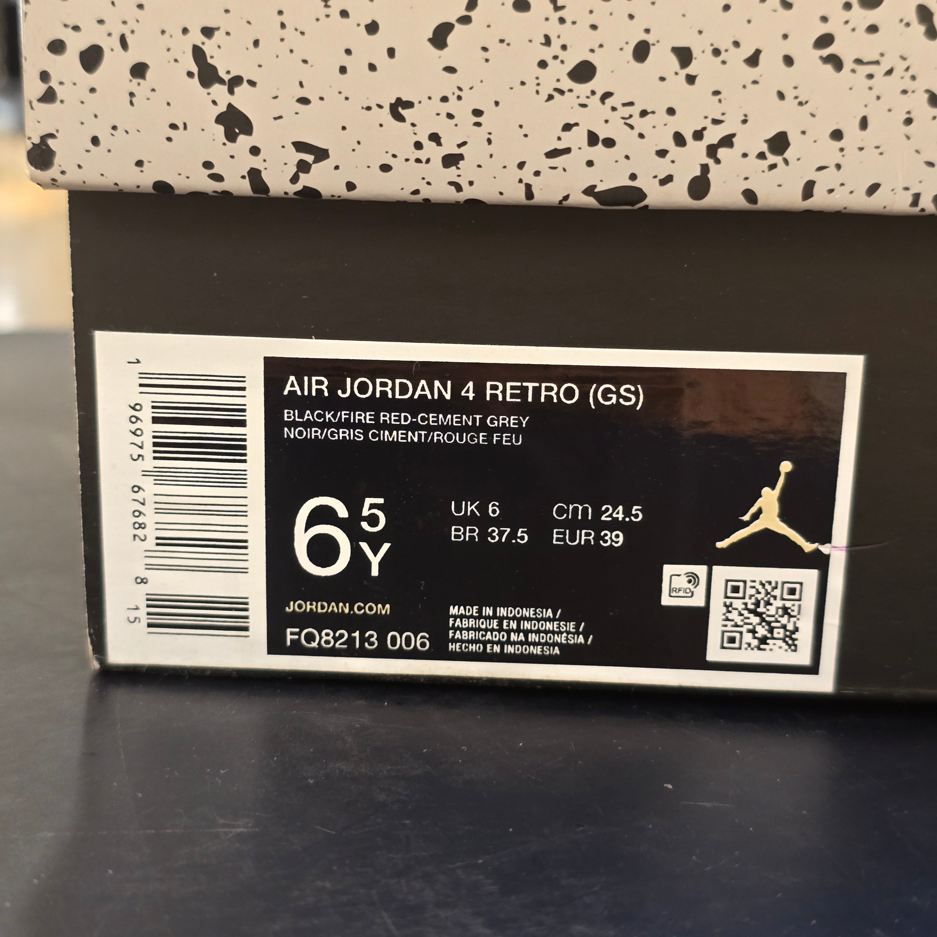 Jordan 4 Retro Bred Reimagined GS SZ 6.5Y USED