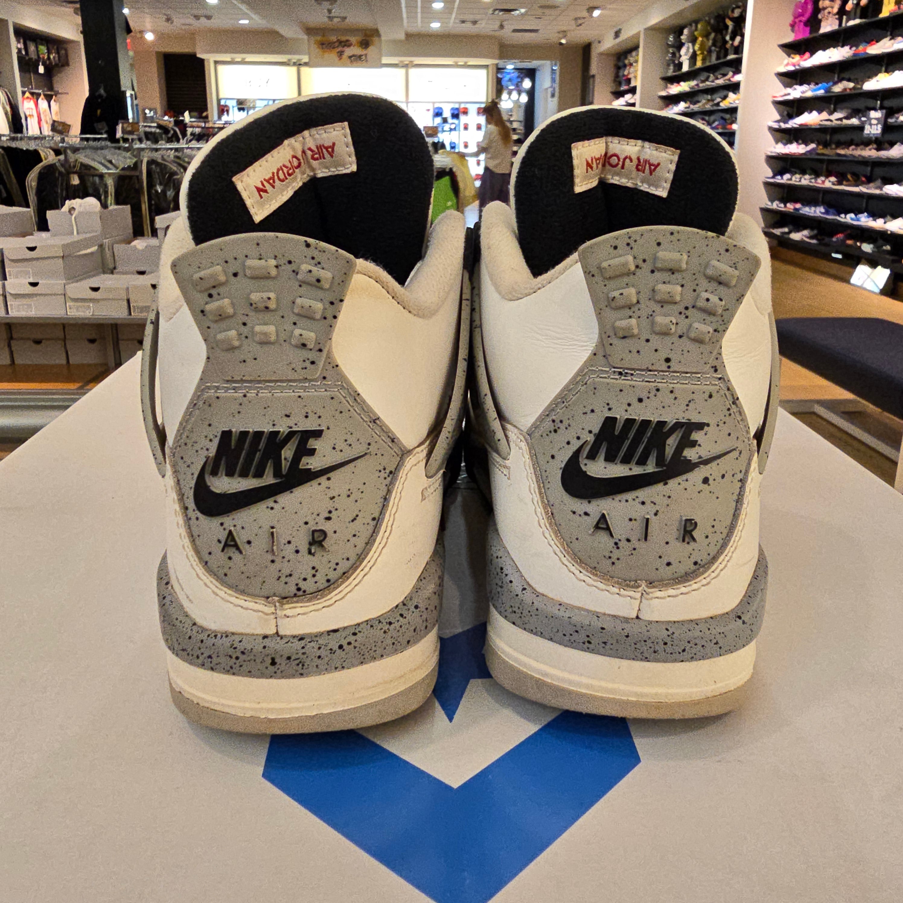 Jordan 4 Retro White Cement (2025) (GS) SZ 4Y USED MISSING LID