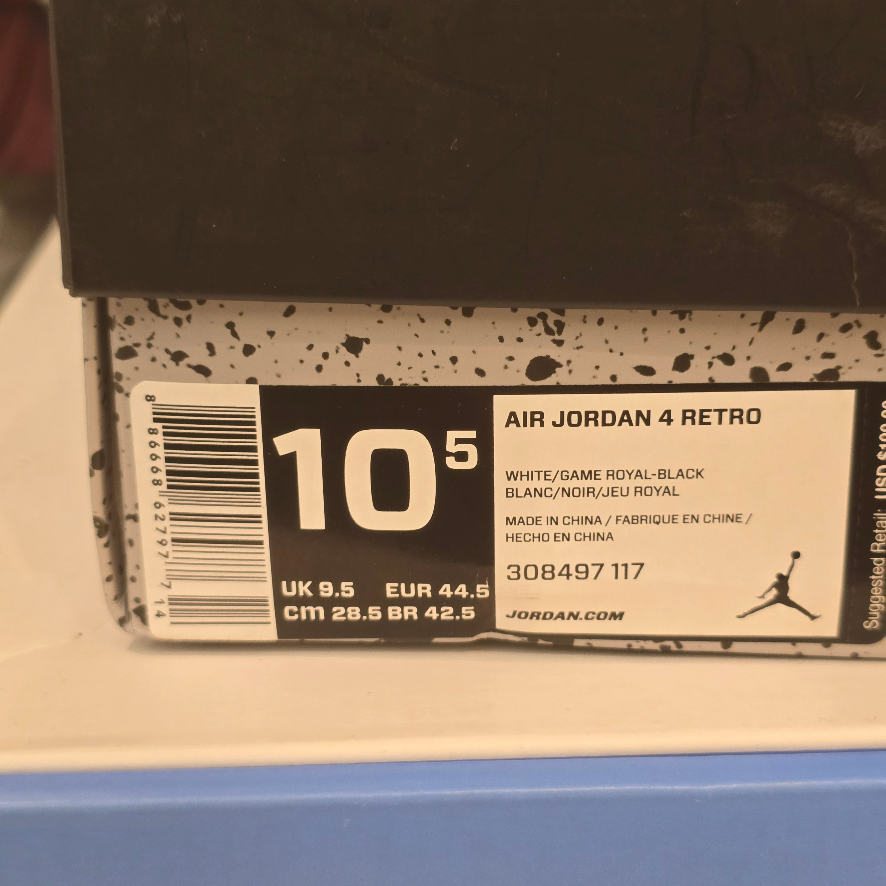 Jordan 4 Retro Motorsports (2017) SZ 10.5 USED
