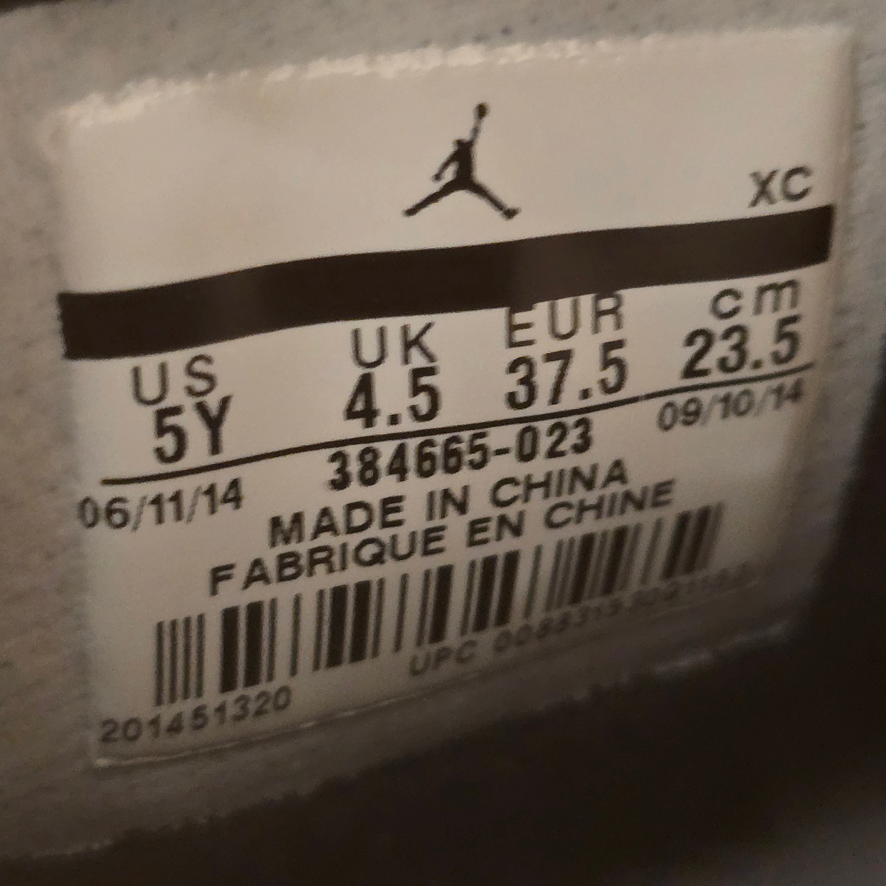 Jordan 6 Retro Infrared Black (2014) (GS) SZ 5Y USED