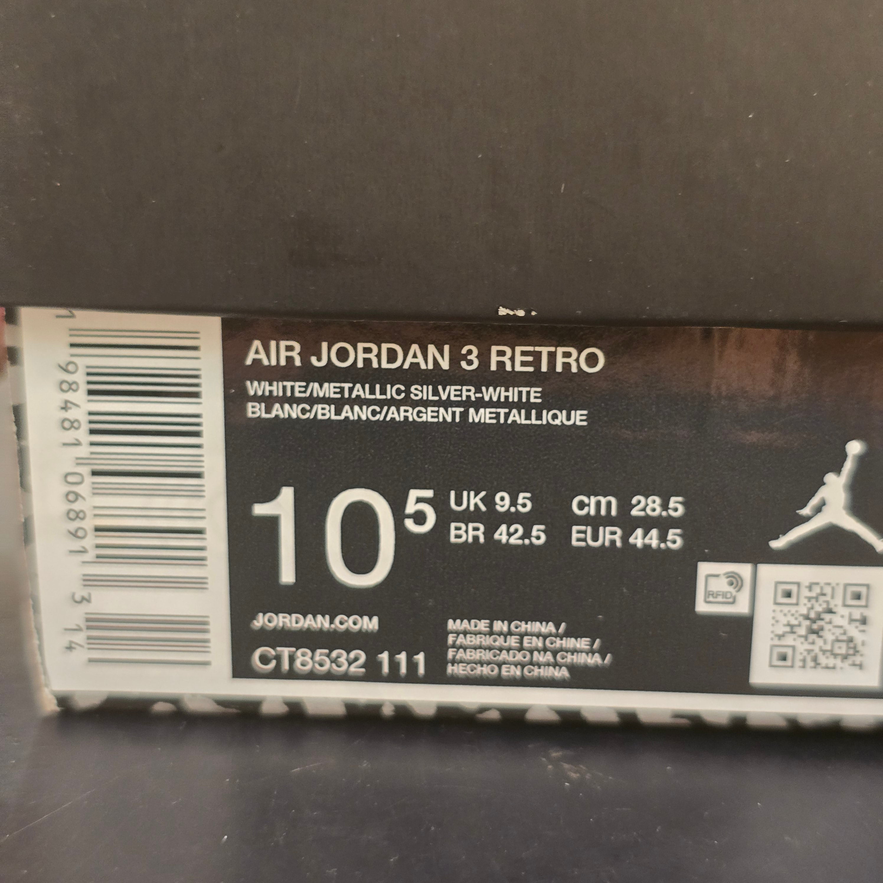 Jordan 3 Retro Pure Money SZ 10.5 USED