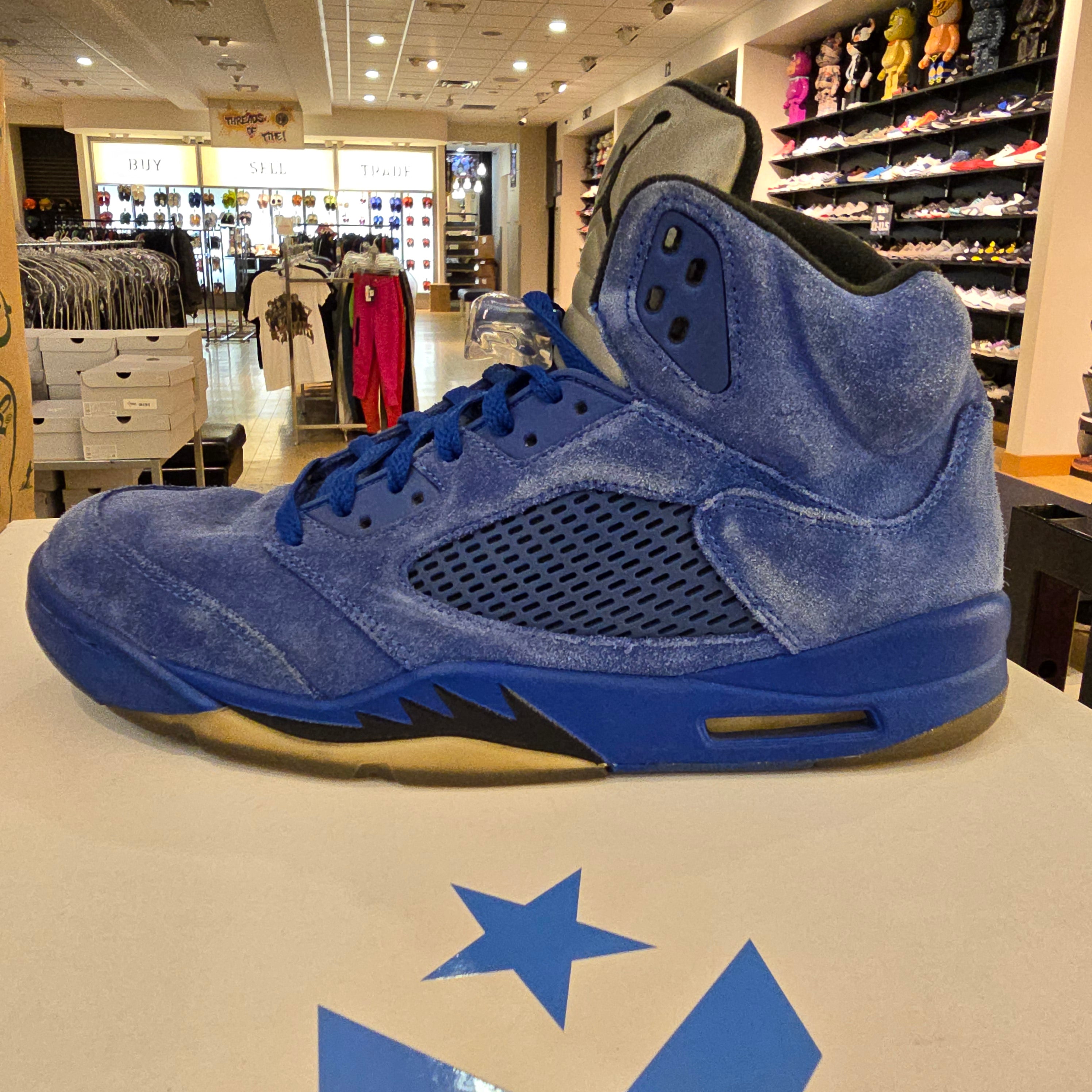Jordan 5 Retro Blue Suede SZ 12 USED NO BOX