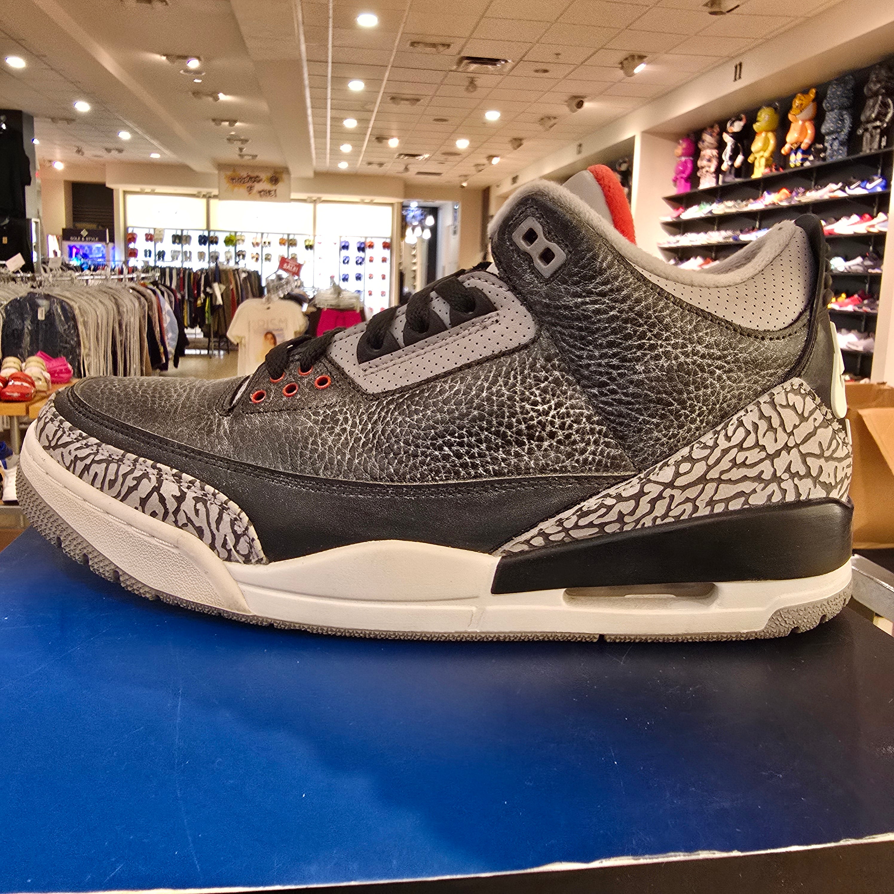 Jordan 3 Retro Black Cement (2018) SZ 12 USED GLITTERING