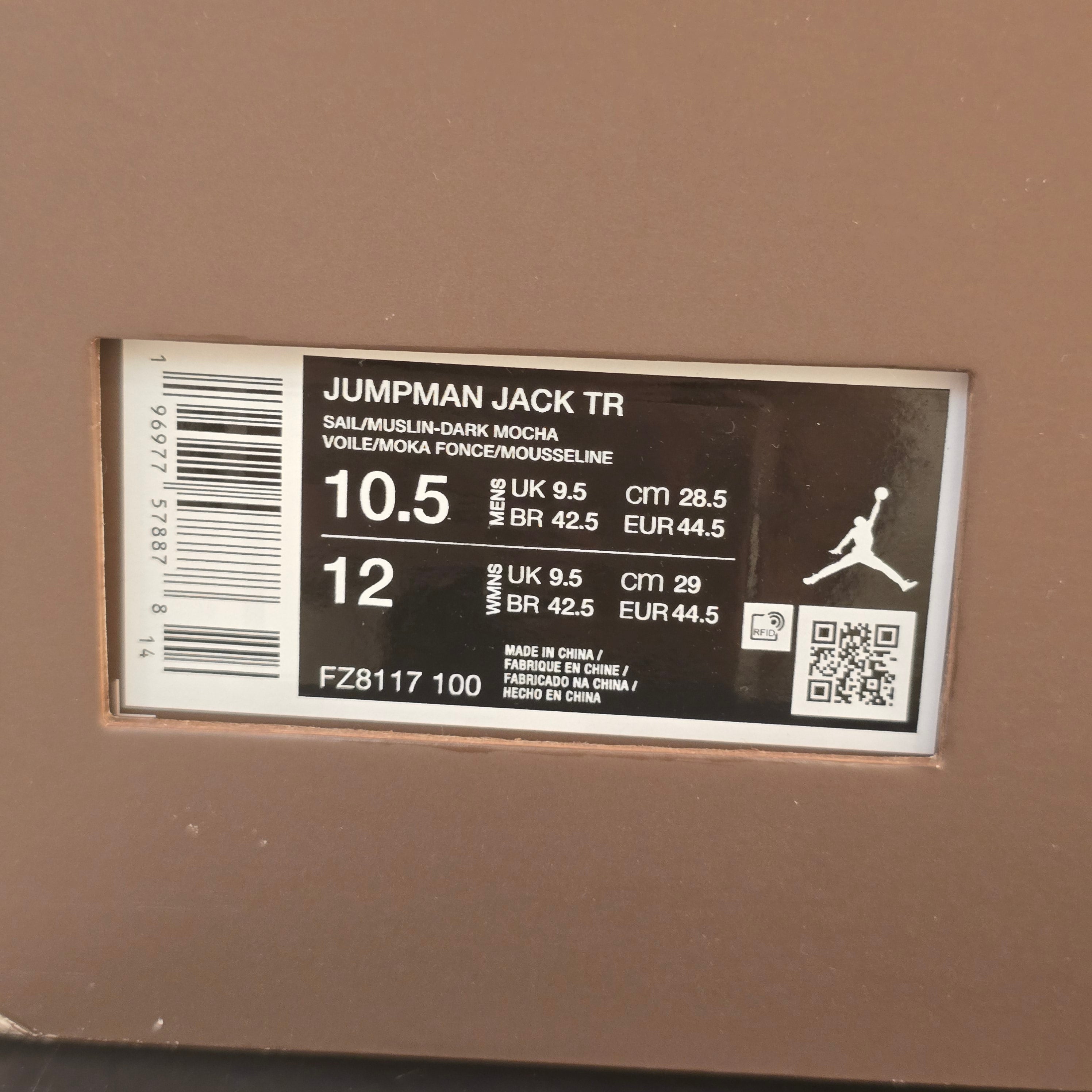 Jordan Jumpman Jack TR Travis Scott Sail SZ 10.5