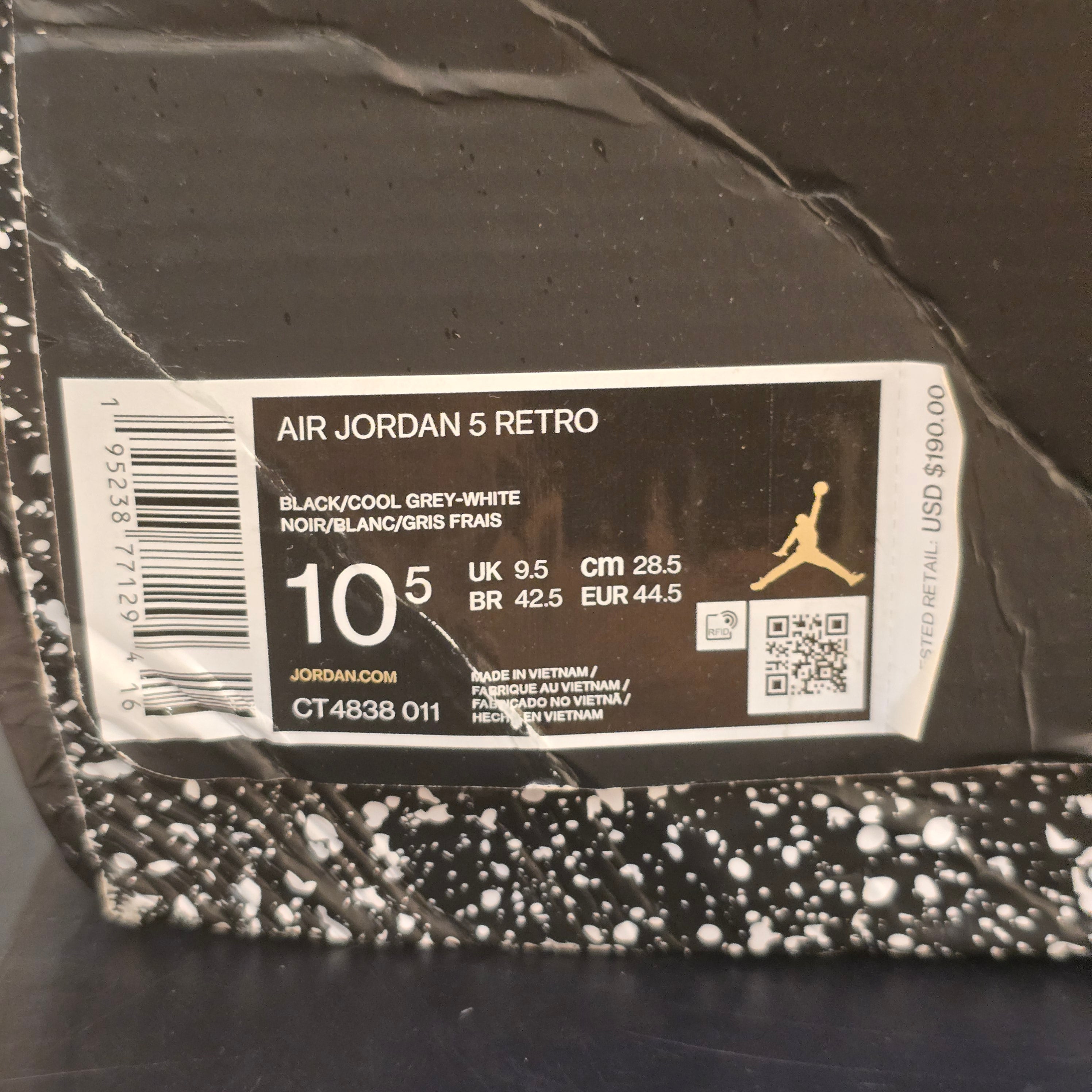 Jordan 5 Retro Moonlight (2021) SZ 10.5 USED