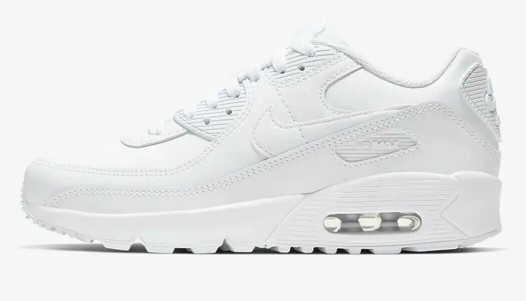 Nike Air Max 90 Low White Sz 5.5Y DEFECT