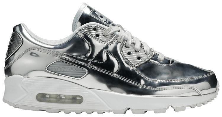 Nike Air Max 90 Metallic Silver Womens Size 7.5