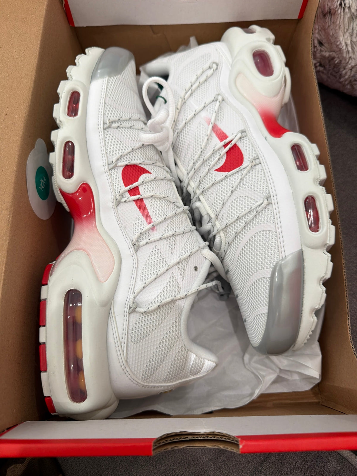 Nike Air Max Plus Lace Utility White University Red (Women's)