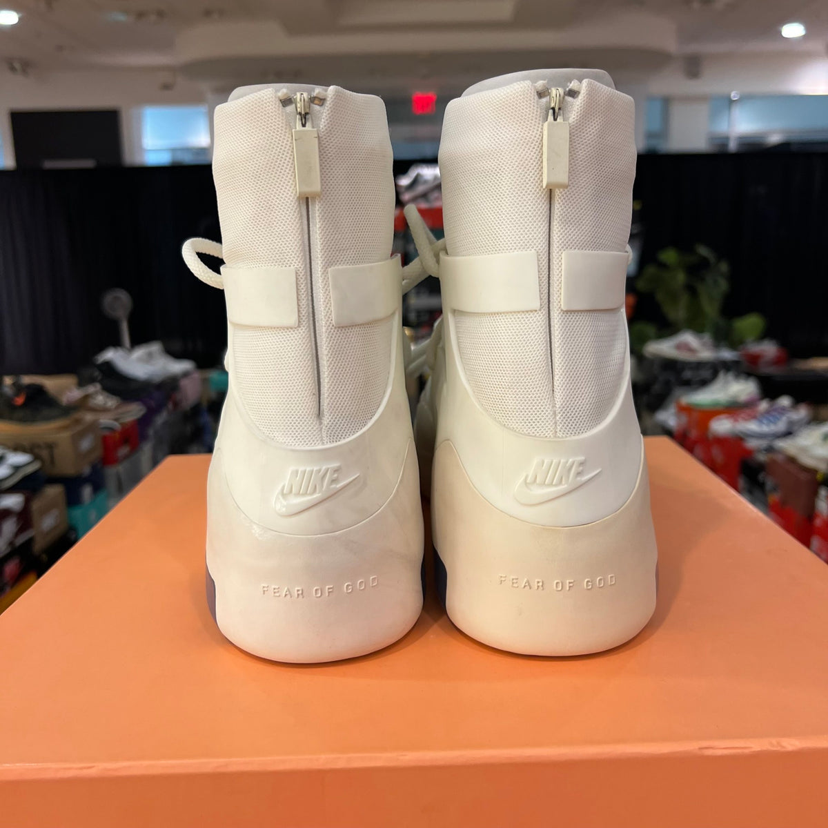 Nike Air Fear Of God 1 Sail Black used yellowing