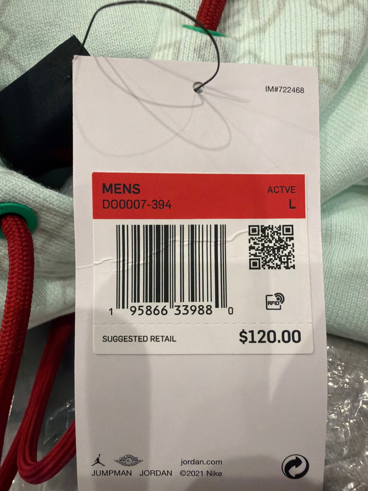 Jordan x Clot Jade Fleece Hoodie Barely Green