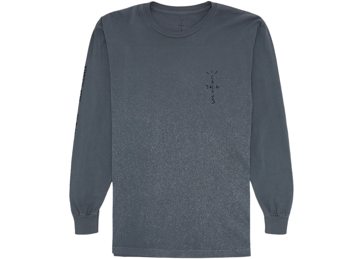 Travis Scott Back Bling L/S Tee Washed Grey