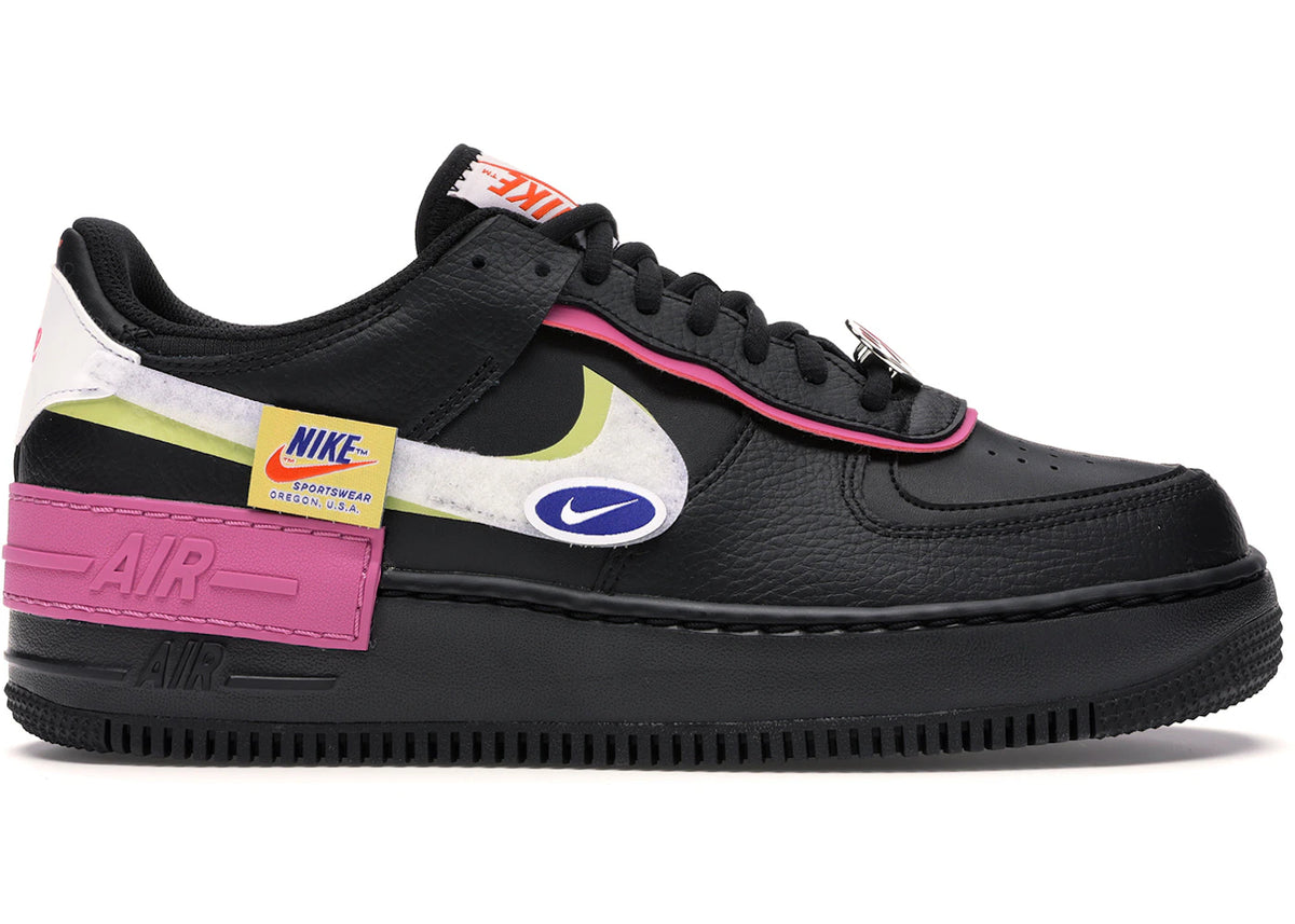 Nike Air Force 1 Low Shadow Removable Patches Black Pink (Women's)
