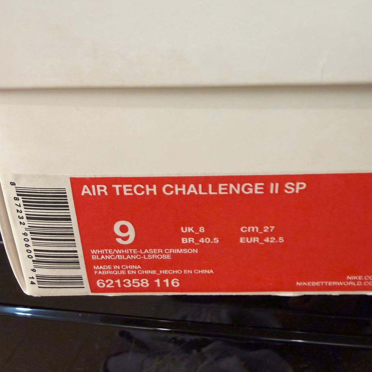 Nike Air Tech Challenge II French Open (2014) yellowing 