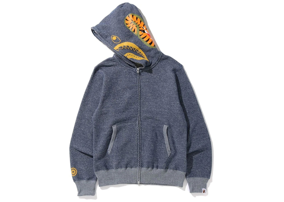 BAPE Shark Full Zip Hoodie (SS20) Navy