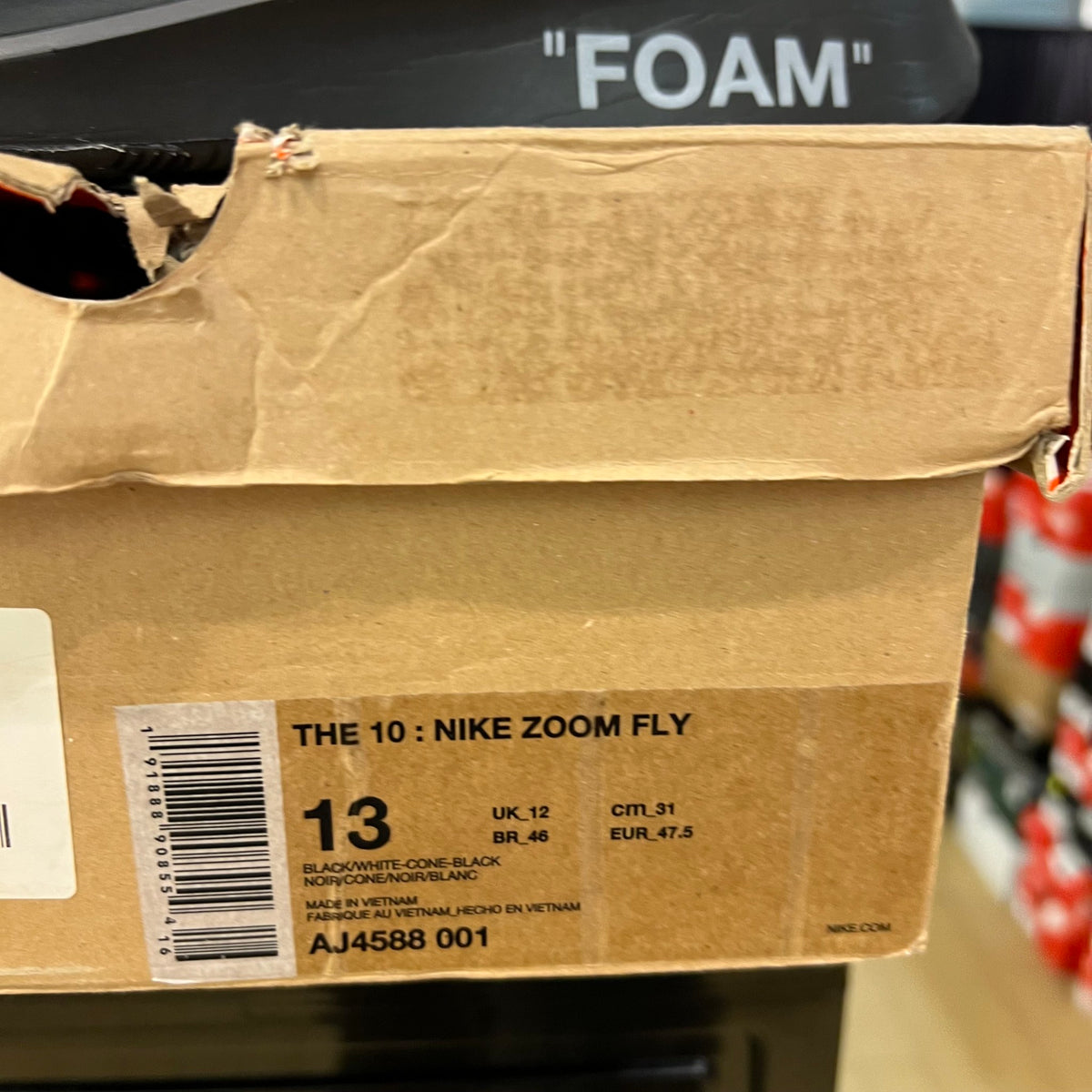 Nike Zoom Fly Off-White Black Silver used